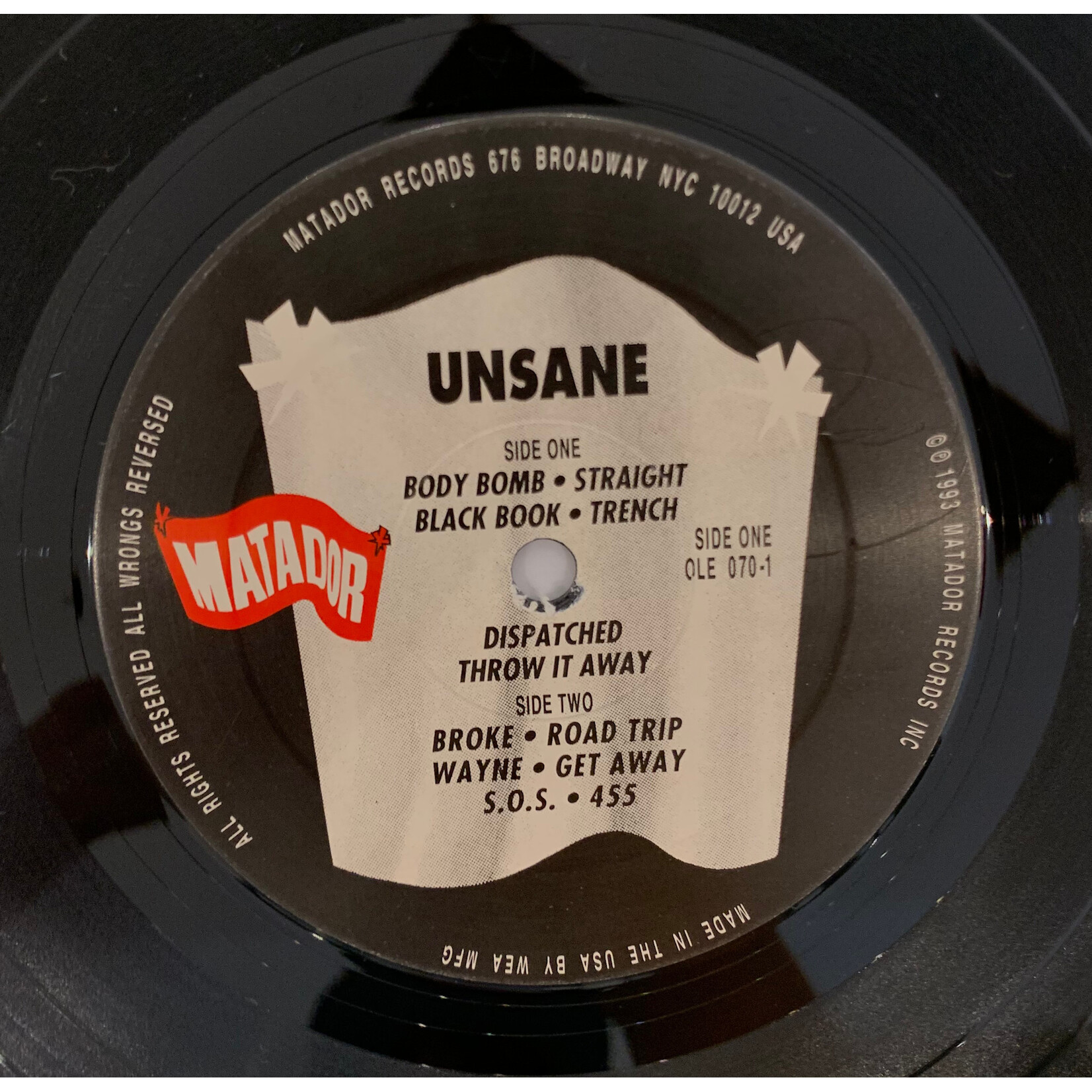 [Kollectible Vinyl] Unsane: Total Destruction (1994, USA, Punk, VG+) [MATADOR]
