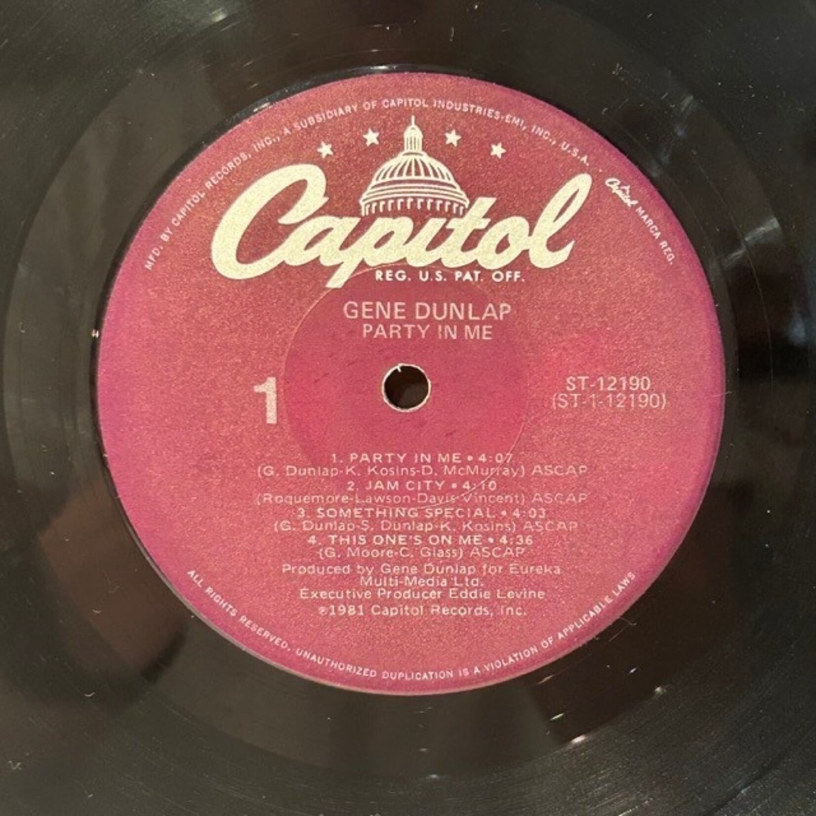 [Kollectible Vinyl] Dunlap, Gene: Party In Me (1981, USA, Boogie, VG) [CAPITOL]