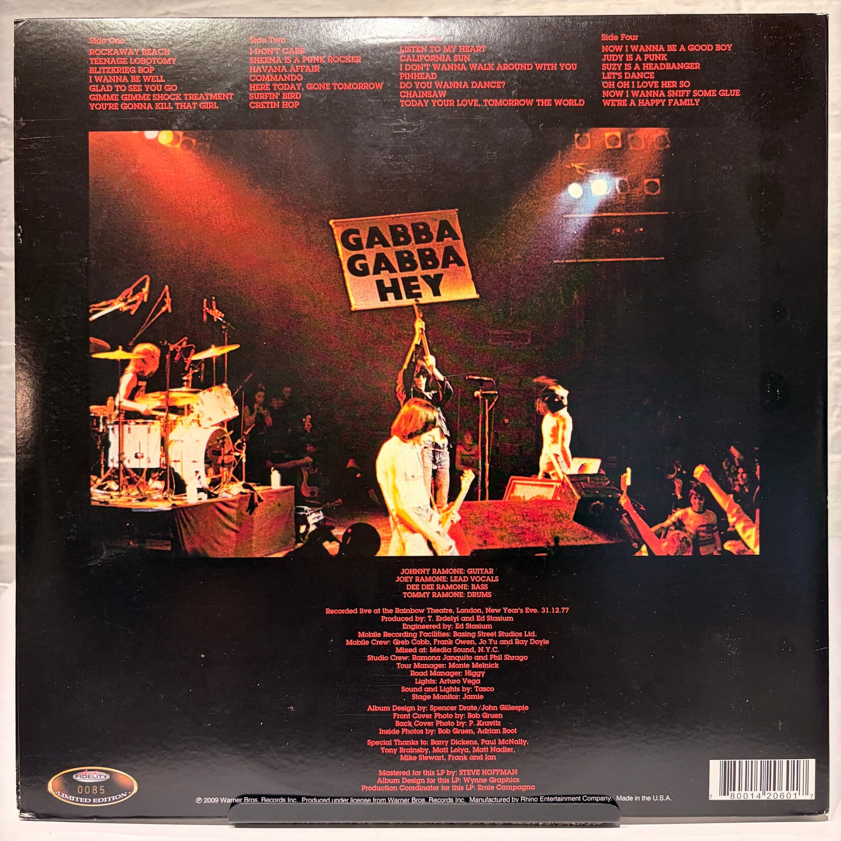 [Kollectible Vinyl] Ramones: It's Alive (2009, USA, Ltd. Ed. Audiophile, EX) [AUDIO FIDELITY]