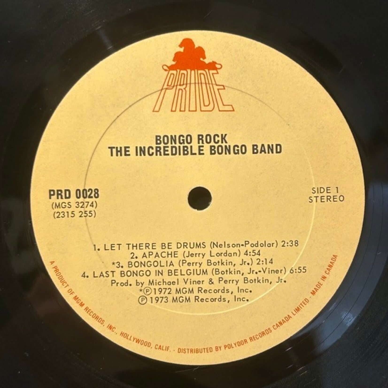 [Kollectible Vinyl] Incredible Bongo Band: Bongo Rock (1973, Canada, VG) [MGM]