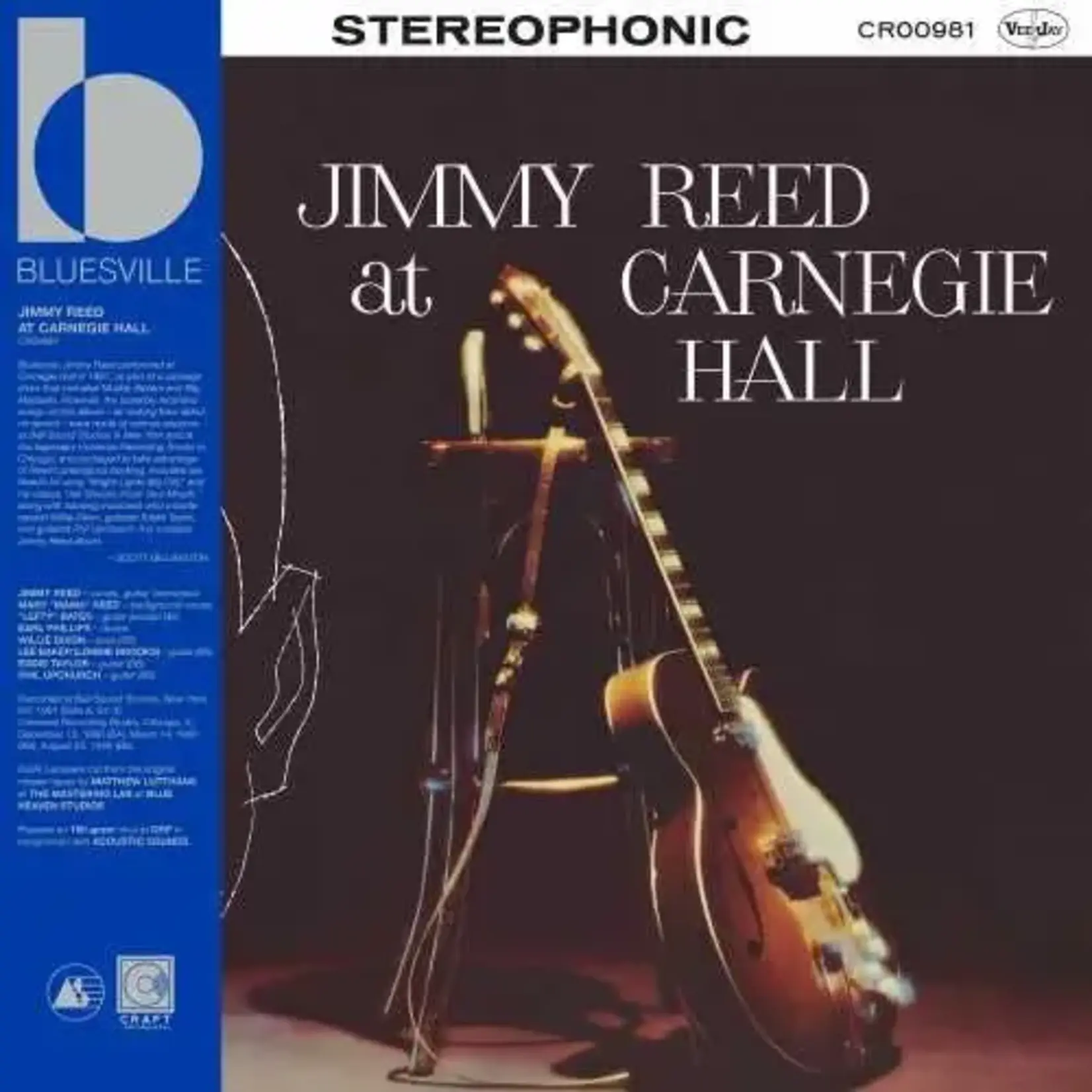 [New Vinyl] Reed,Jimmy: Jimmy Reed At Carnegie [CONCORD JAZZ INC.]