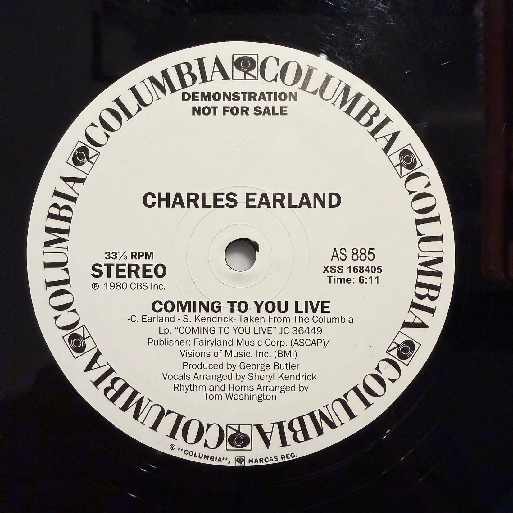 [Kollectible Vinyl] Earland, Charles: Coming To You Live (1980, USA, 12" EP White Label, VG) [COLUMBIA]
