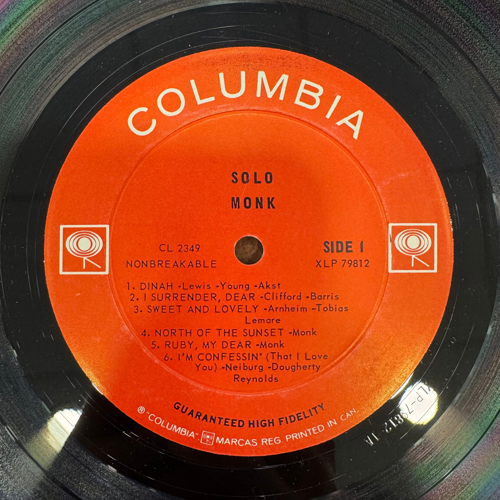 Thelonius Monk - Solo Monk (1965, Canada, 2-Eye, Mono, VG)