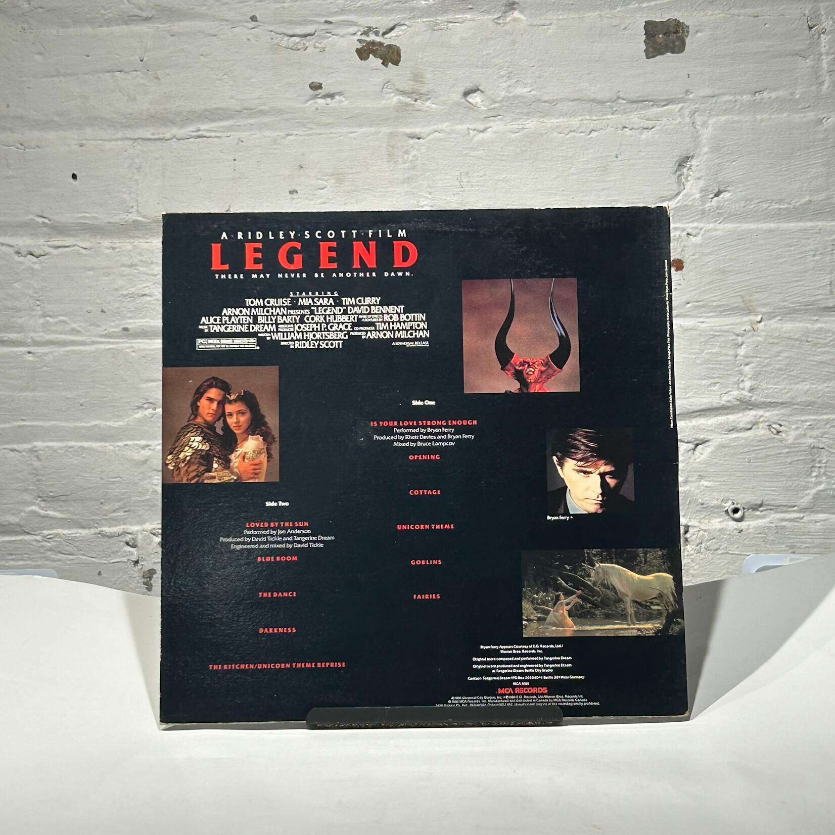 Tangerine Dream: Legend (Music From The Motion Picture Soundtrack) (1986, Canada, VG+) [MCA RECORDS]