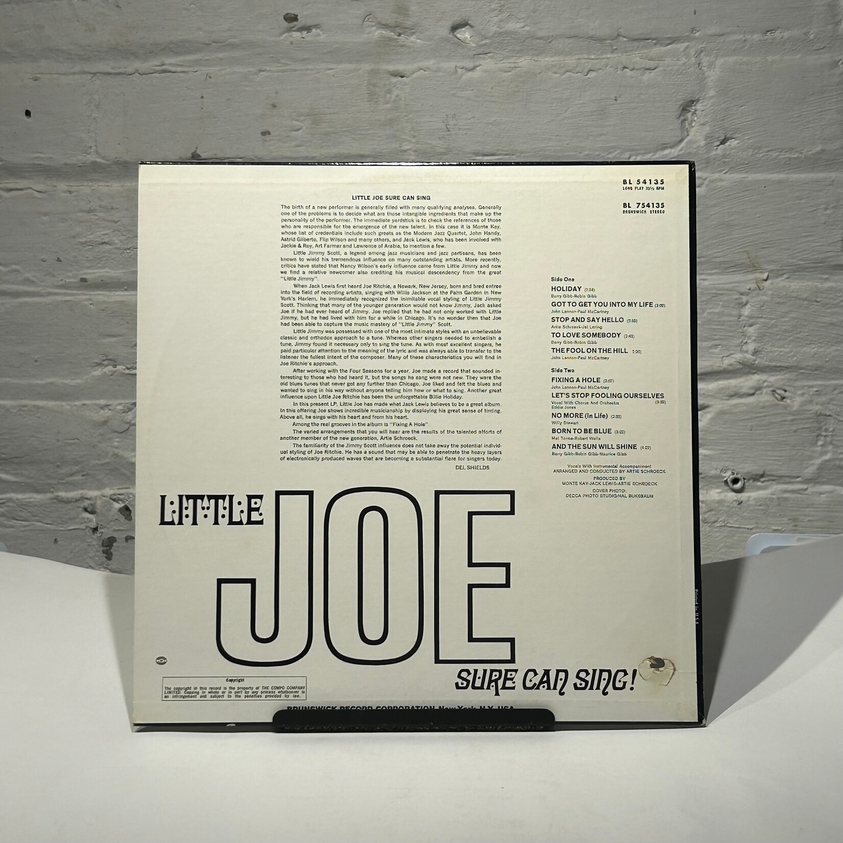 Little Joe - Little Joe Sure Can Sing! (1968, Canada, "Fynny How?" - Joe Pesci, VG+)