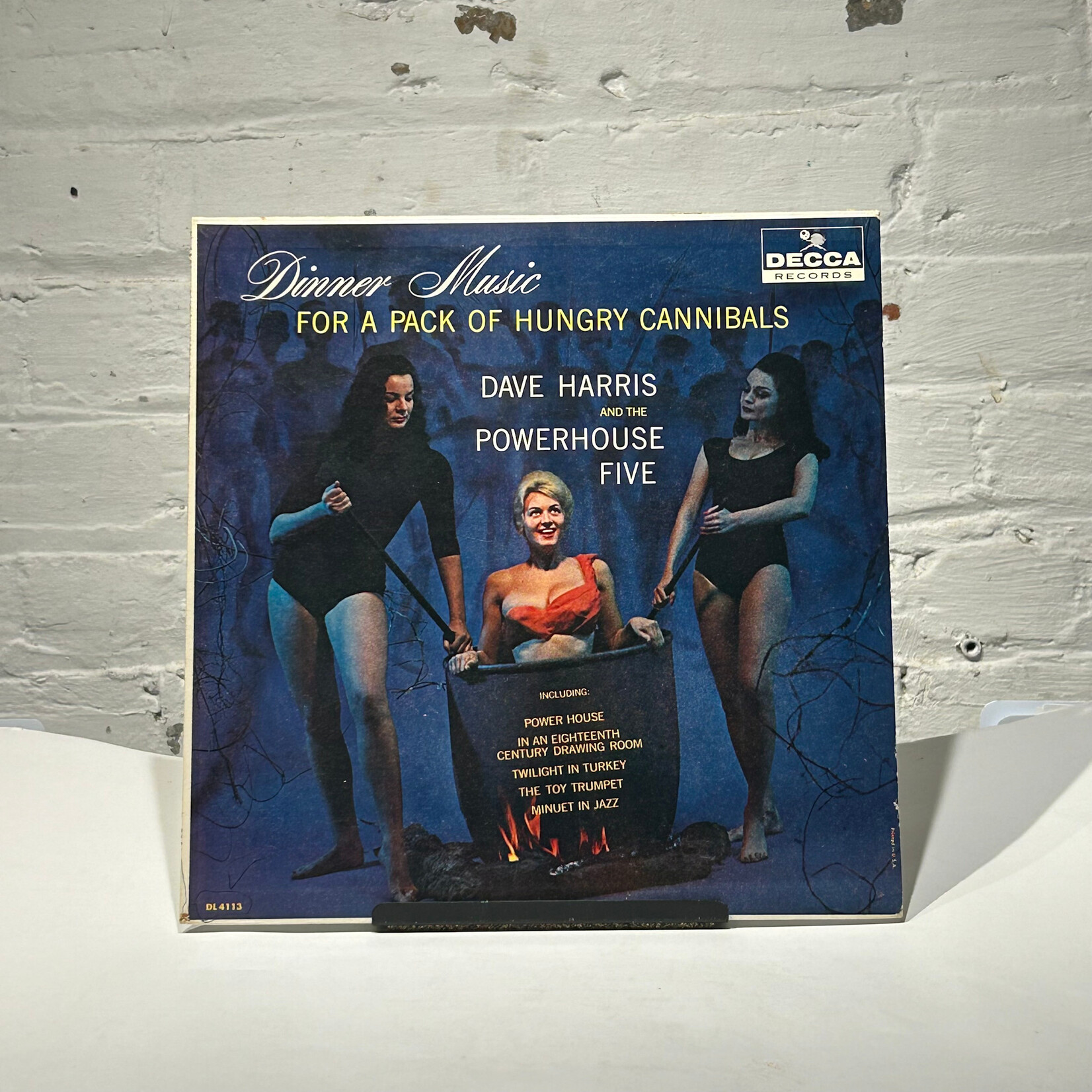 Dave Harris And The Powerhouse Five - Dinner Music For A Pack Of Hungry Cannibals (1961, Canada, Novelty, VG+)