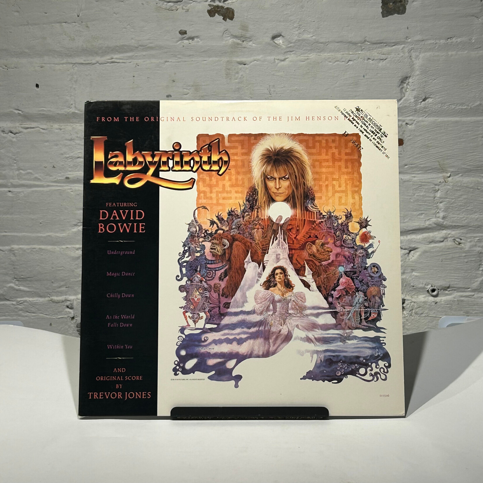 David Bowie & Trevor Jones - Labyrinth (From The Original Soundtrack Of The Jim Henson Film) (1986, USA, Gold - Stamped Promo, VG+)