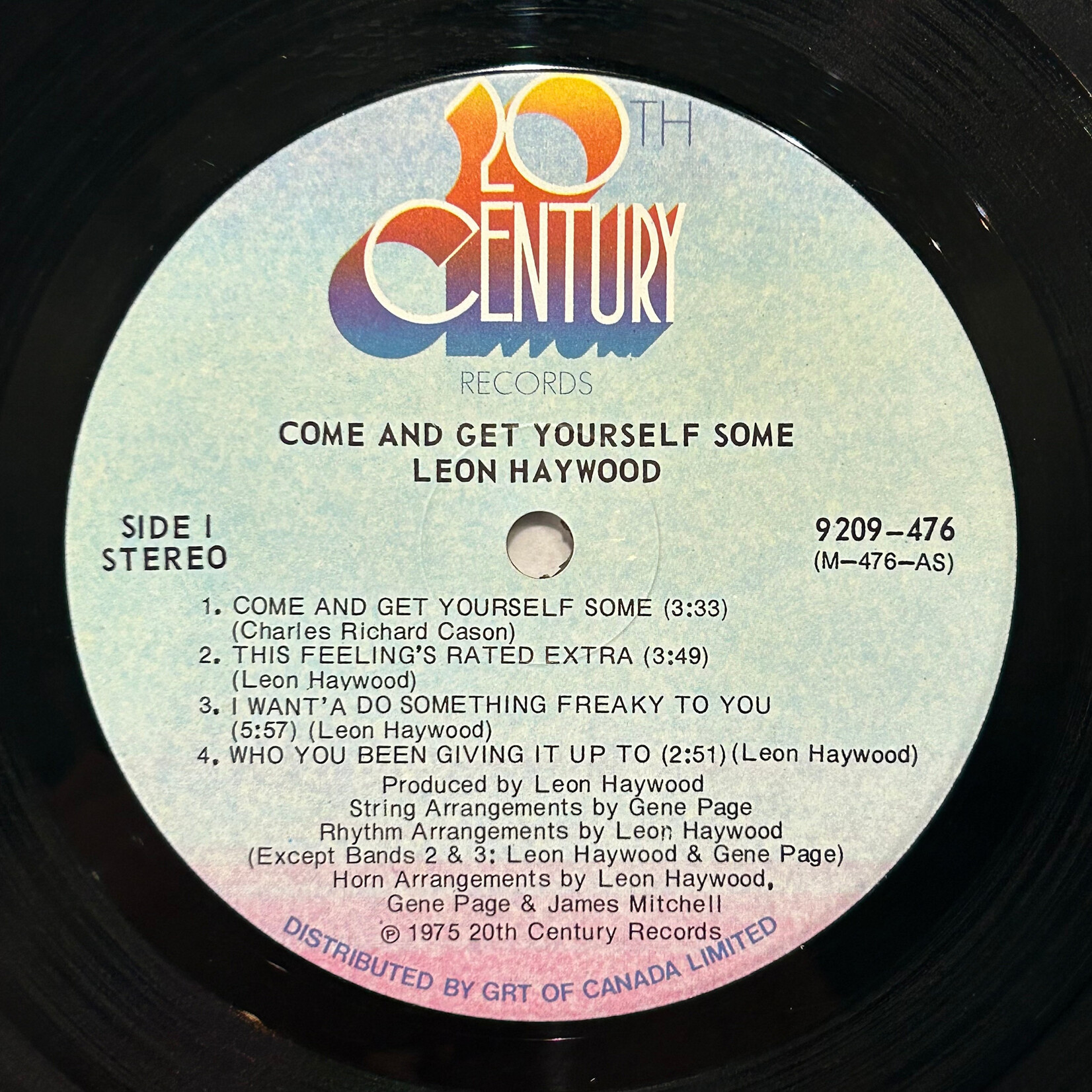 [Nick's Disk Pics] Leon Haywood: Come and Get Yourself Some (1975, USA, DISC VG+) [20TH CENTURY]