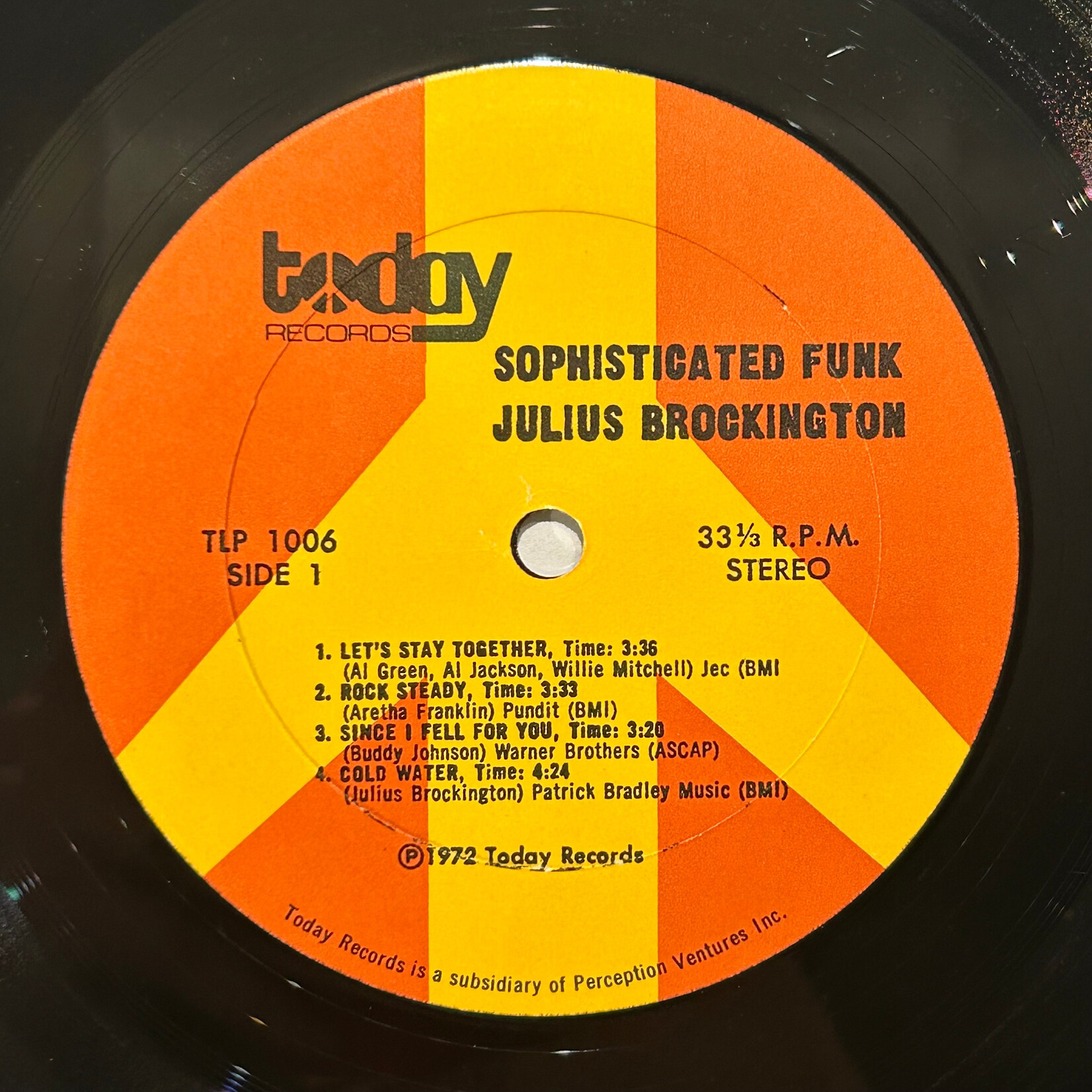 [Nick's Disk Pics] Brockington, Julius: Sophisticated Funk (1972, USA, VG+) [TODAY RECORDS]