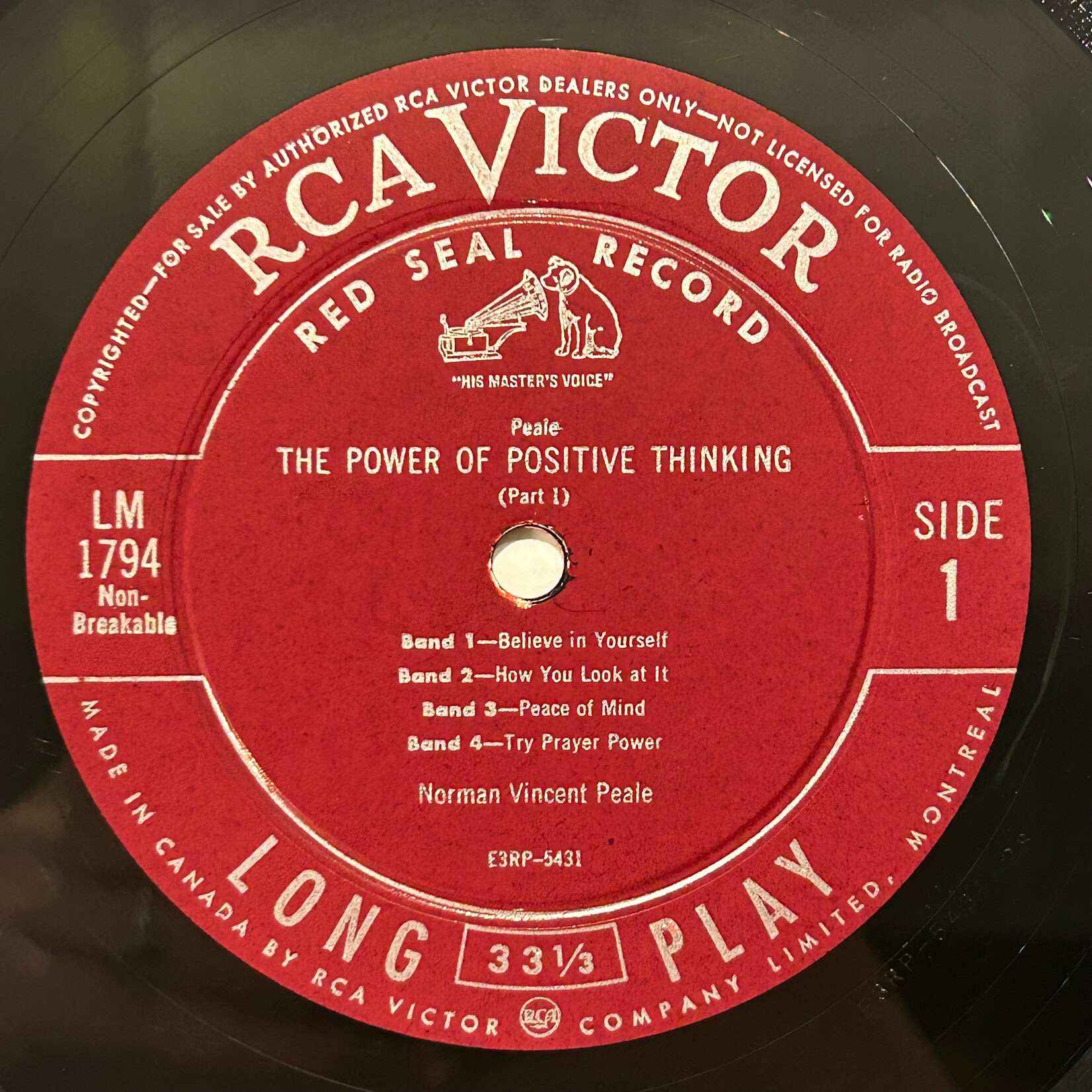 Norman Vincent Peale - The Power Of Positive Thinking (1953, USA, VG+)