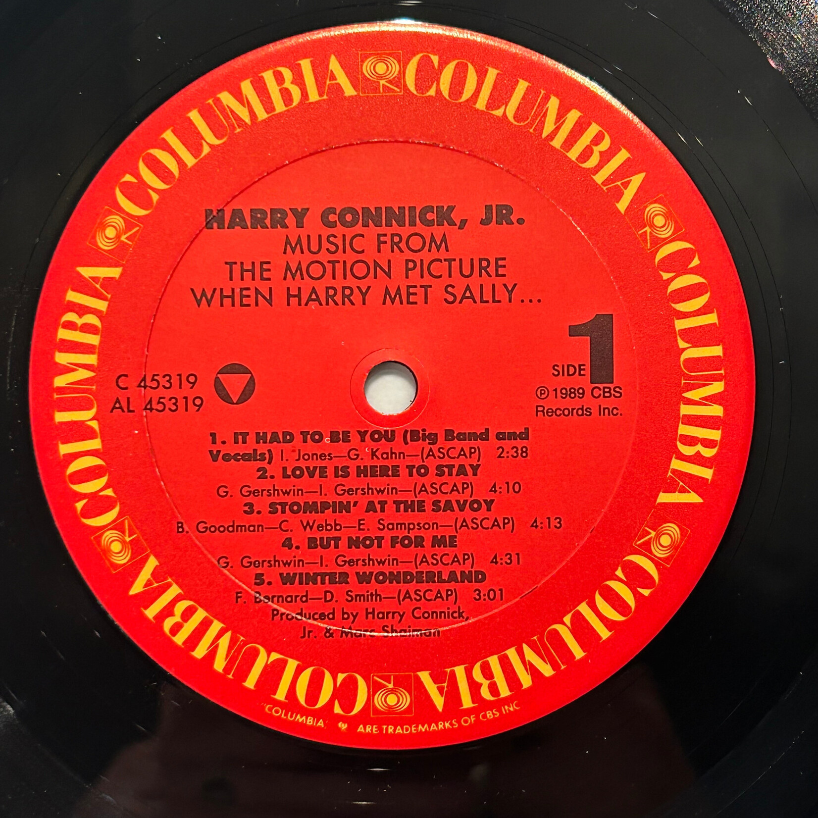 Harry Connick Jr. - Music From The Motion Picture "When Harry Met Sally..."(1983, US, 1st, NM)