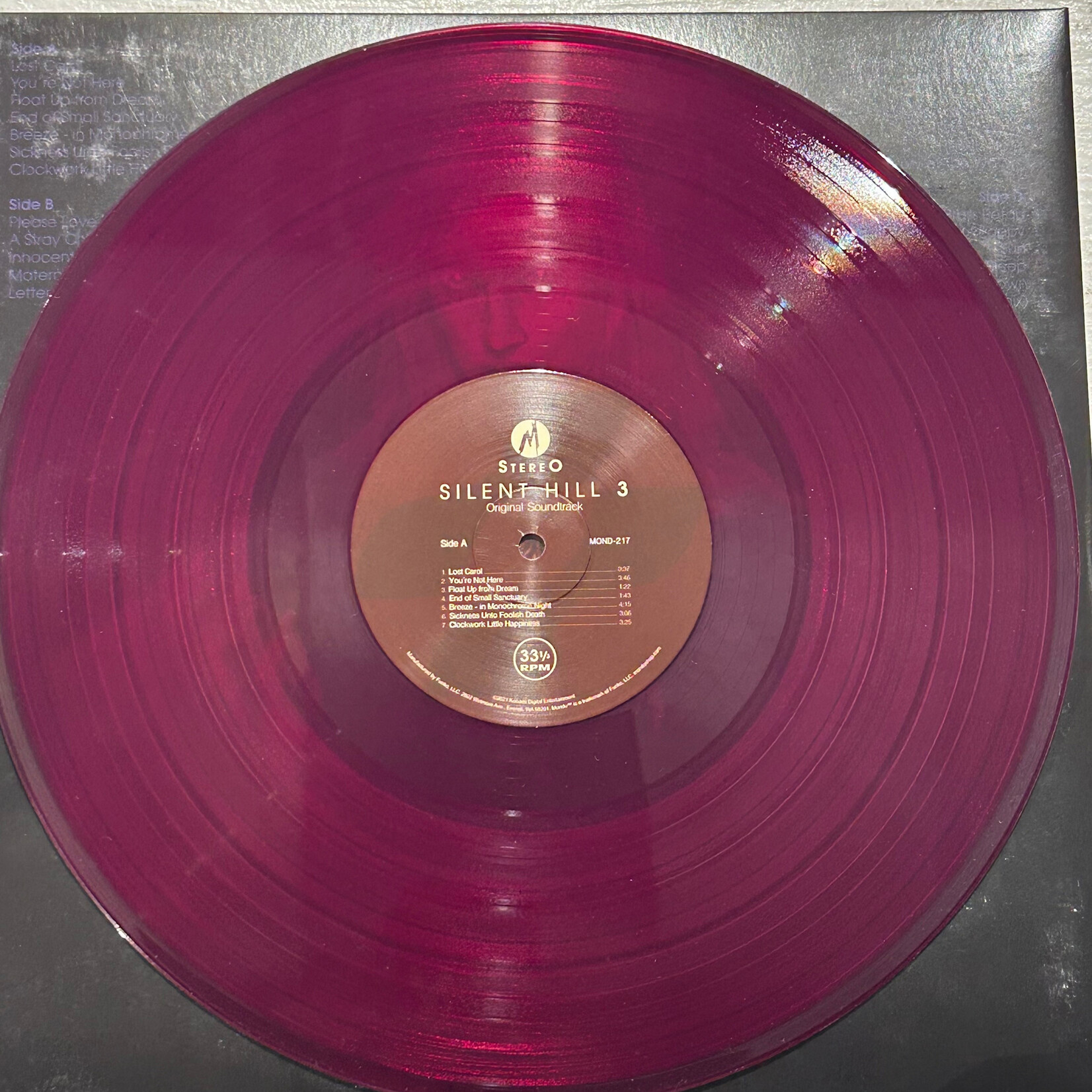 Akira Yamaoka - Silent Hill 3 (Original Soundtrack) (2023, USA, Purple Wax, Silent Hill, VG+)