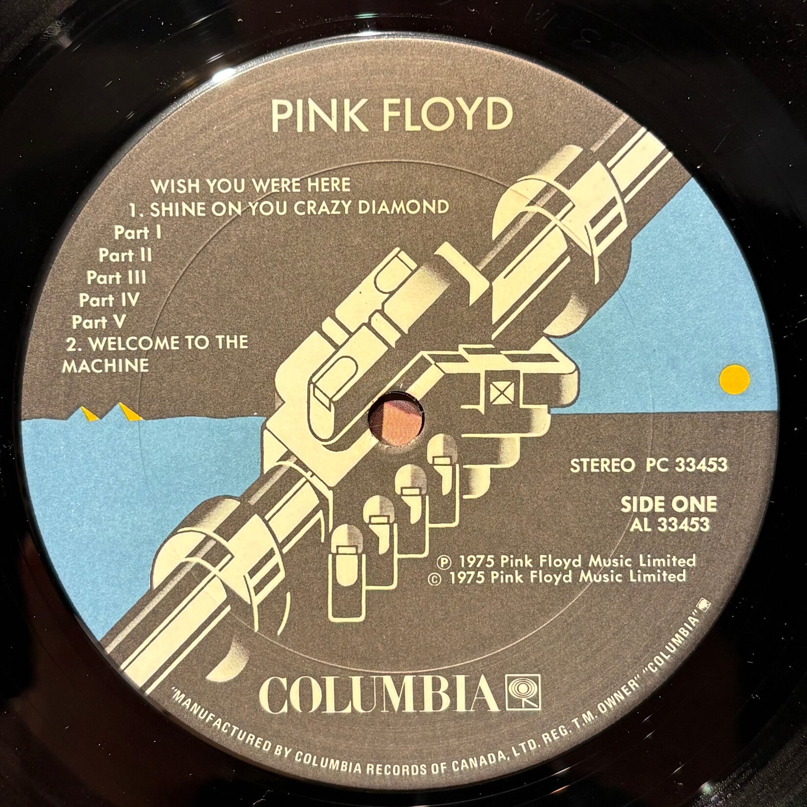 Pink Floyd: Wish You Were Here (1975, Canada, w/Inner Sleeve, In Shrink, w/Hype, VG+) [COLUMBIA]