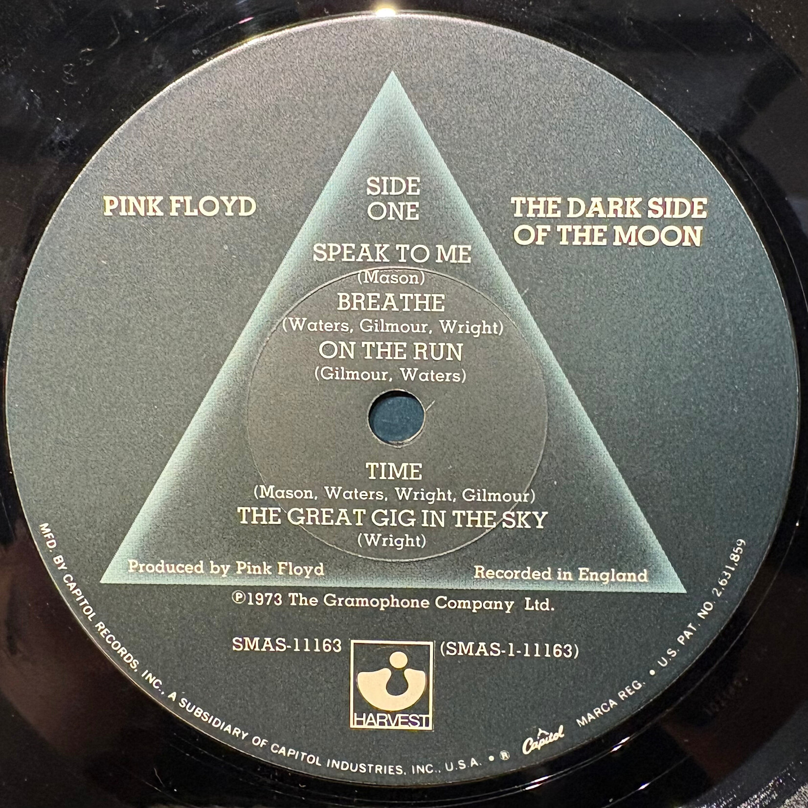Pink Floyd: The Dark Side Of The Moon (1973, USA, w/Poster+Postcard, Ken Perry Lacquer, VG+) [HARVEST]