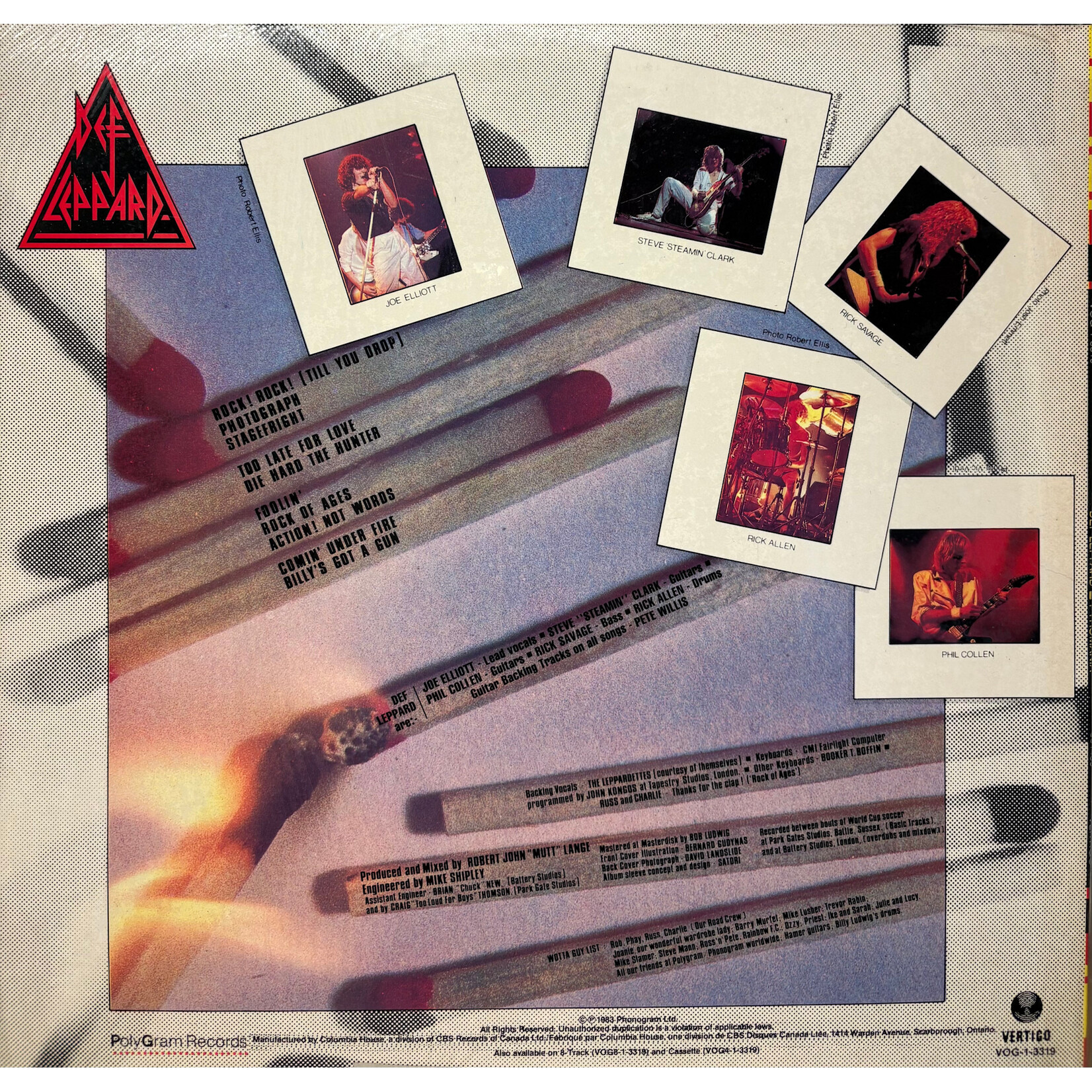 Def Leppard: Pyromania (1983, Canada, Sealed) [VERTIGO]