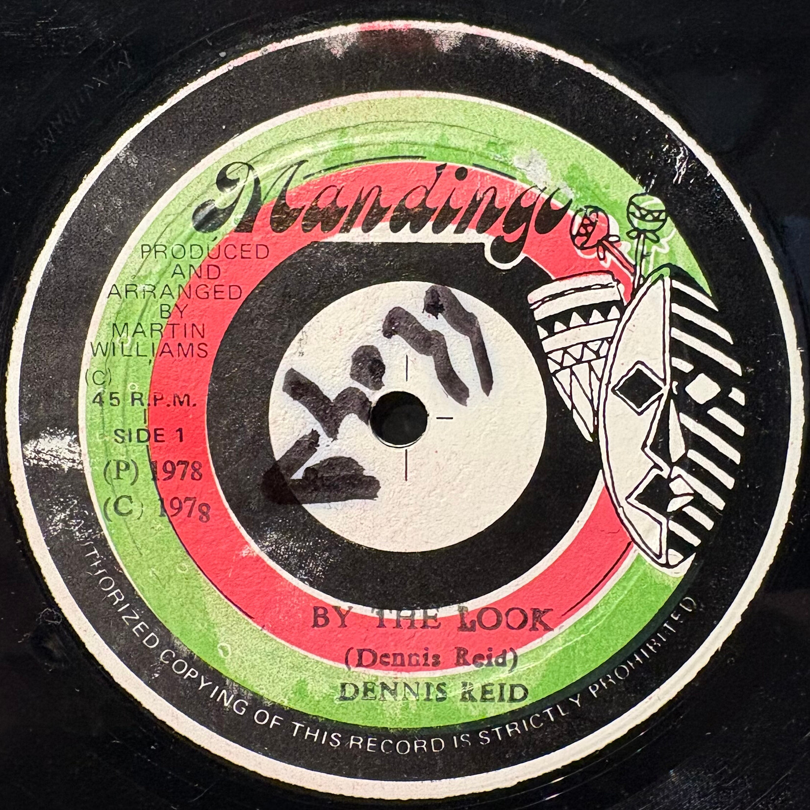 Reid, Dennis & Ranking Joe: By The Look / Woman (Some) A Delilah (1978, Jamaica, 12" 45, Reggae, VG+) [MANDINGO]