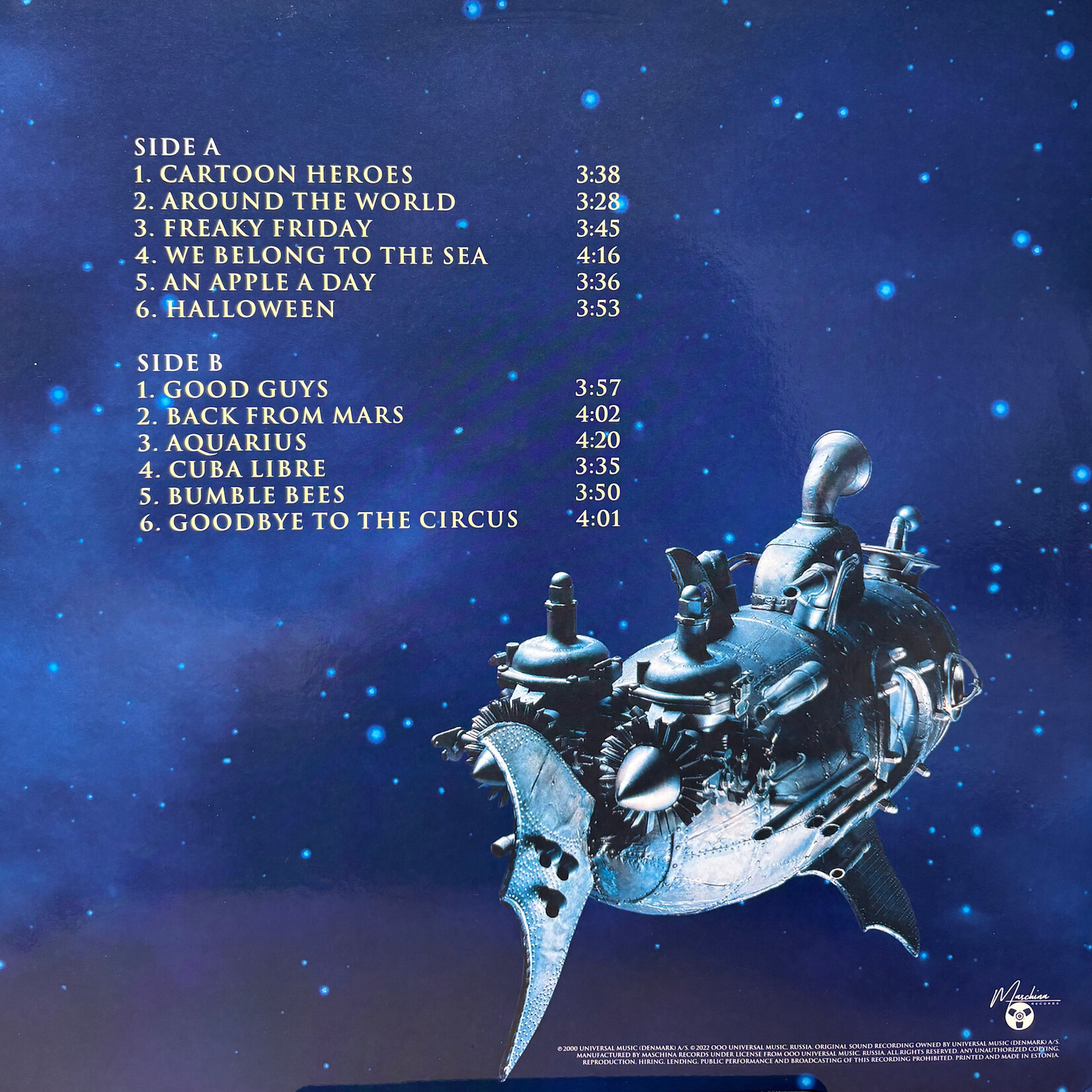 Aqua: Aquarius (2022, Estonia, Ltd Ed Coke Bottle Clear, Ex) [MASCHINA]