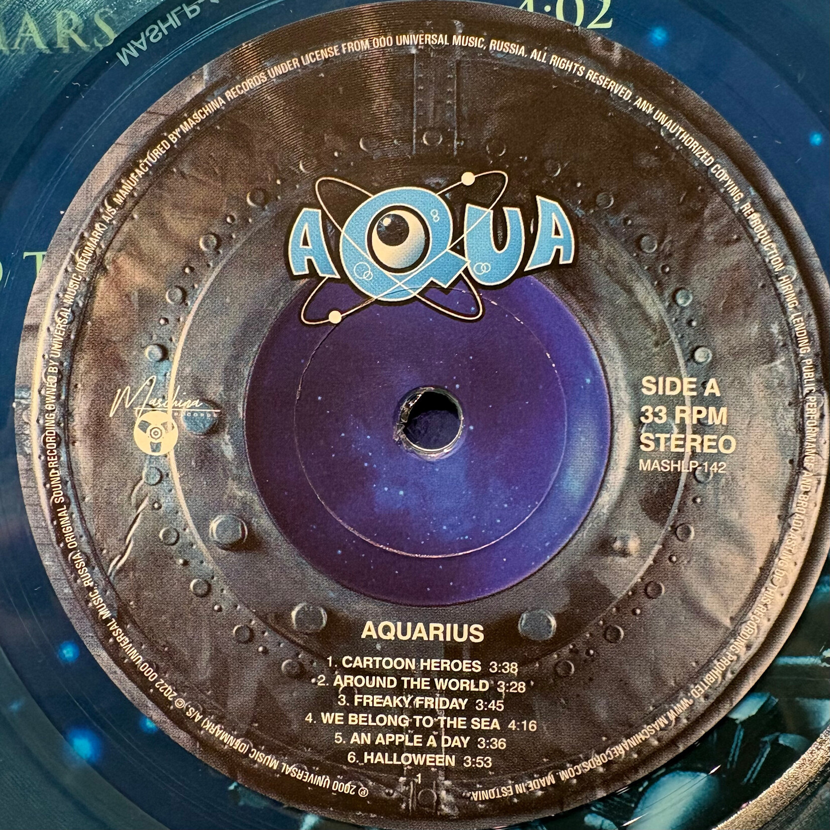 Aqua: Aquarius (2022, Estonia, Ltd Ed Coke Bottle Clear, Ex) [MASCHINA]