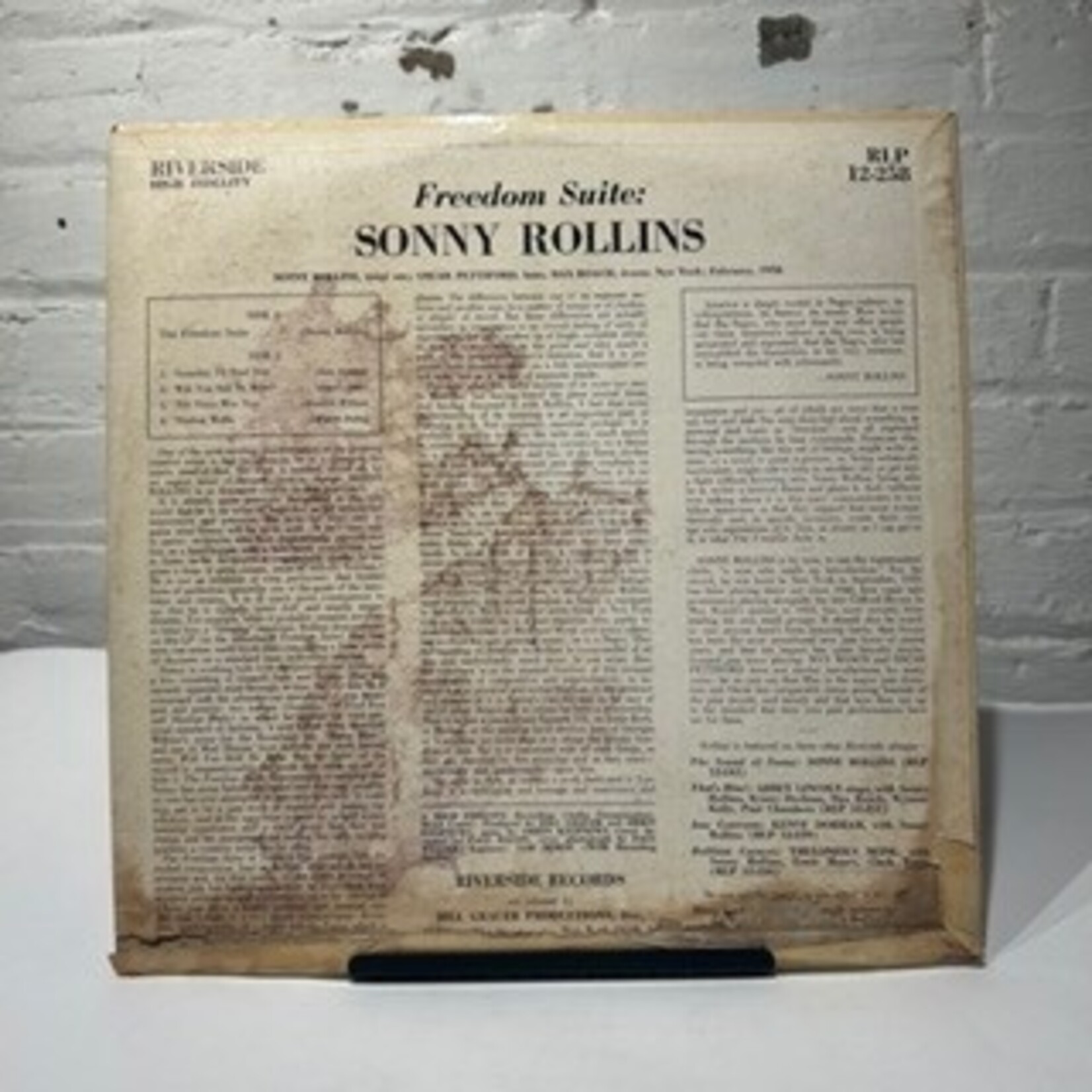 Rollins, Sonny: Freedom Suite (1958, USA, Disc VG) [RIVERSIDE]