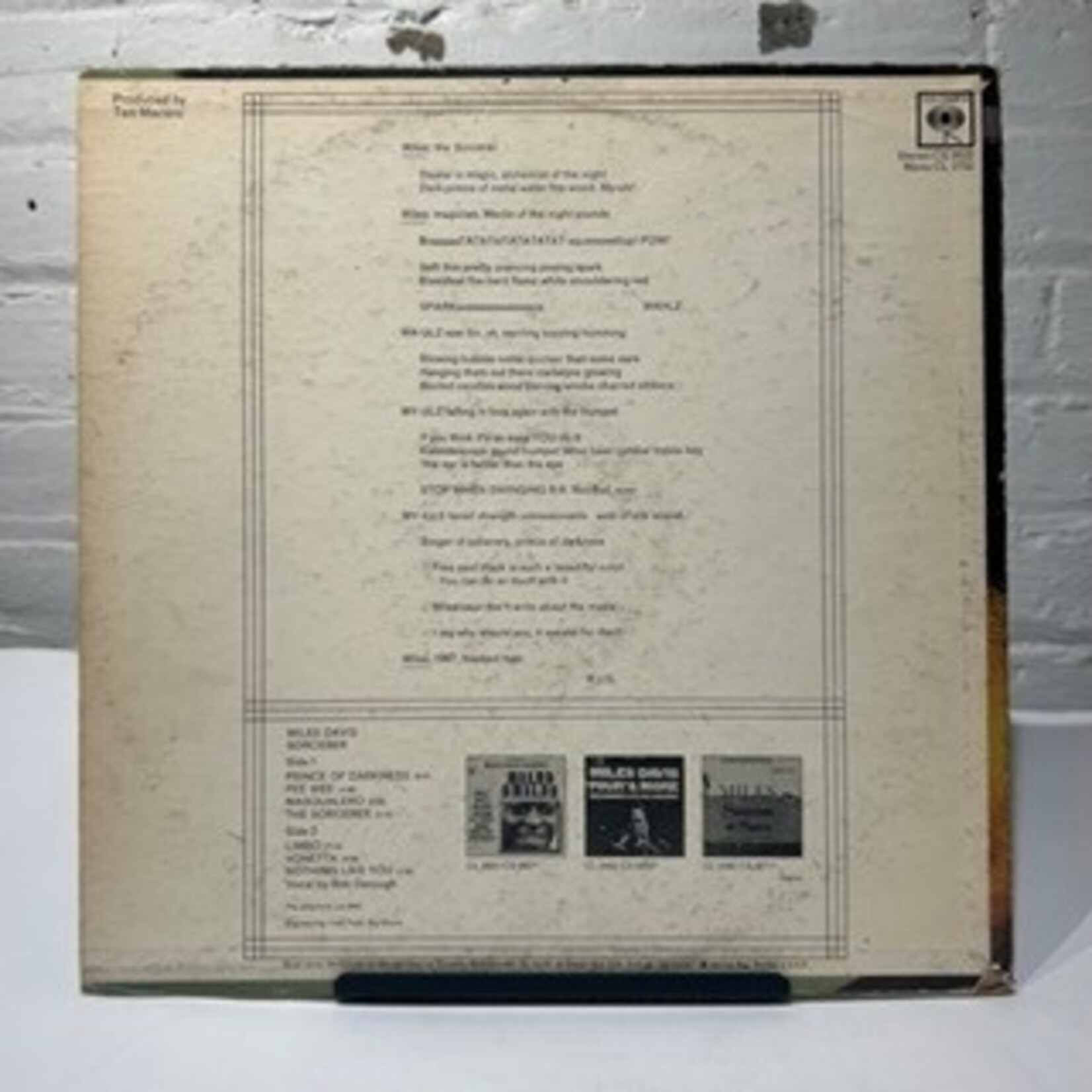 Davis, Miles: Sorcerer (1967, USA, Stereo 2-Eye, Disc VG+) [COLUMBIA]