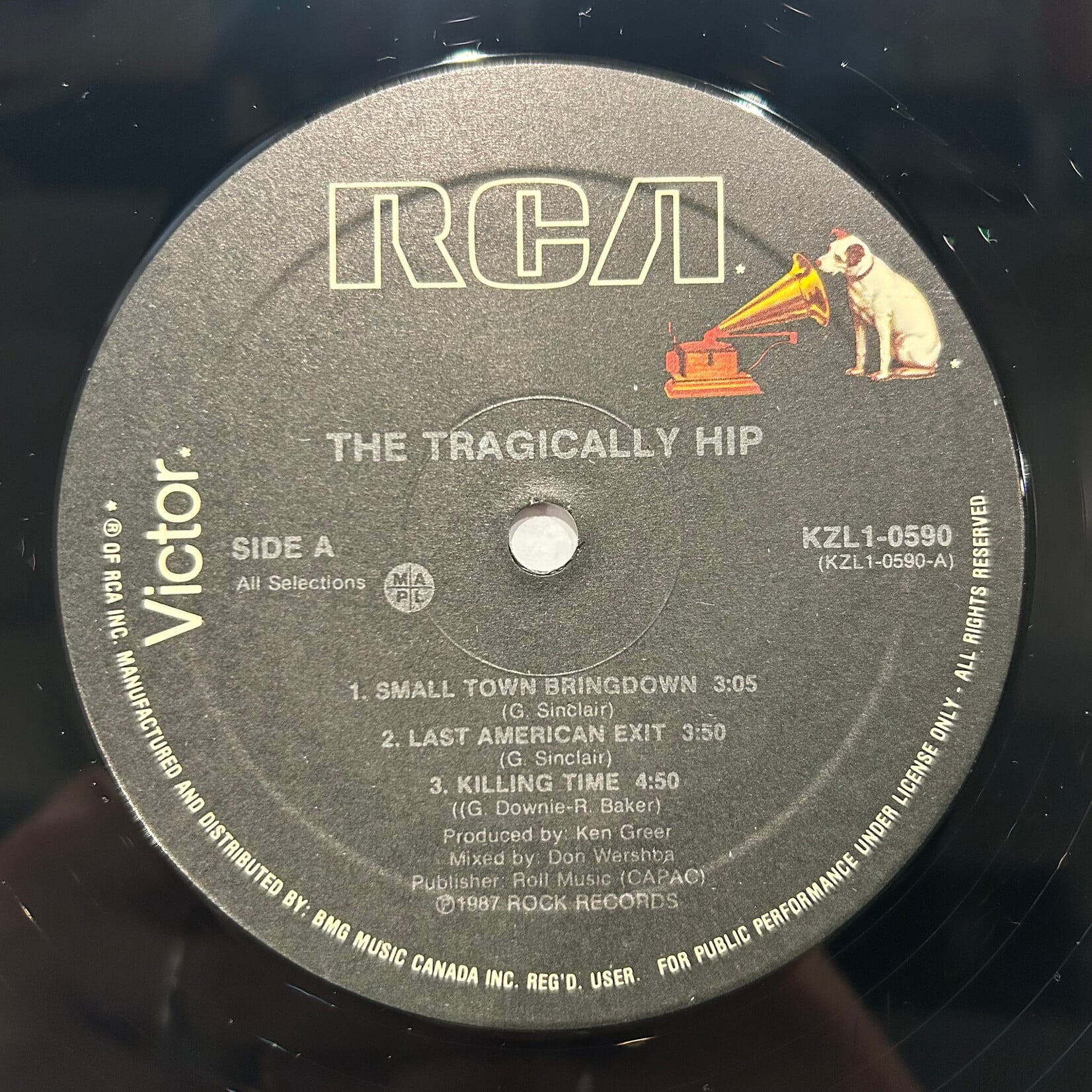 The Tragically Hip:  The Tragically Hip (1987, Canada, In Shrink, w/ Promo Sheets, Disc VG+) [ RCA]