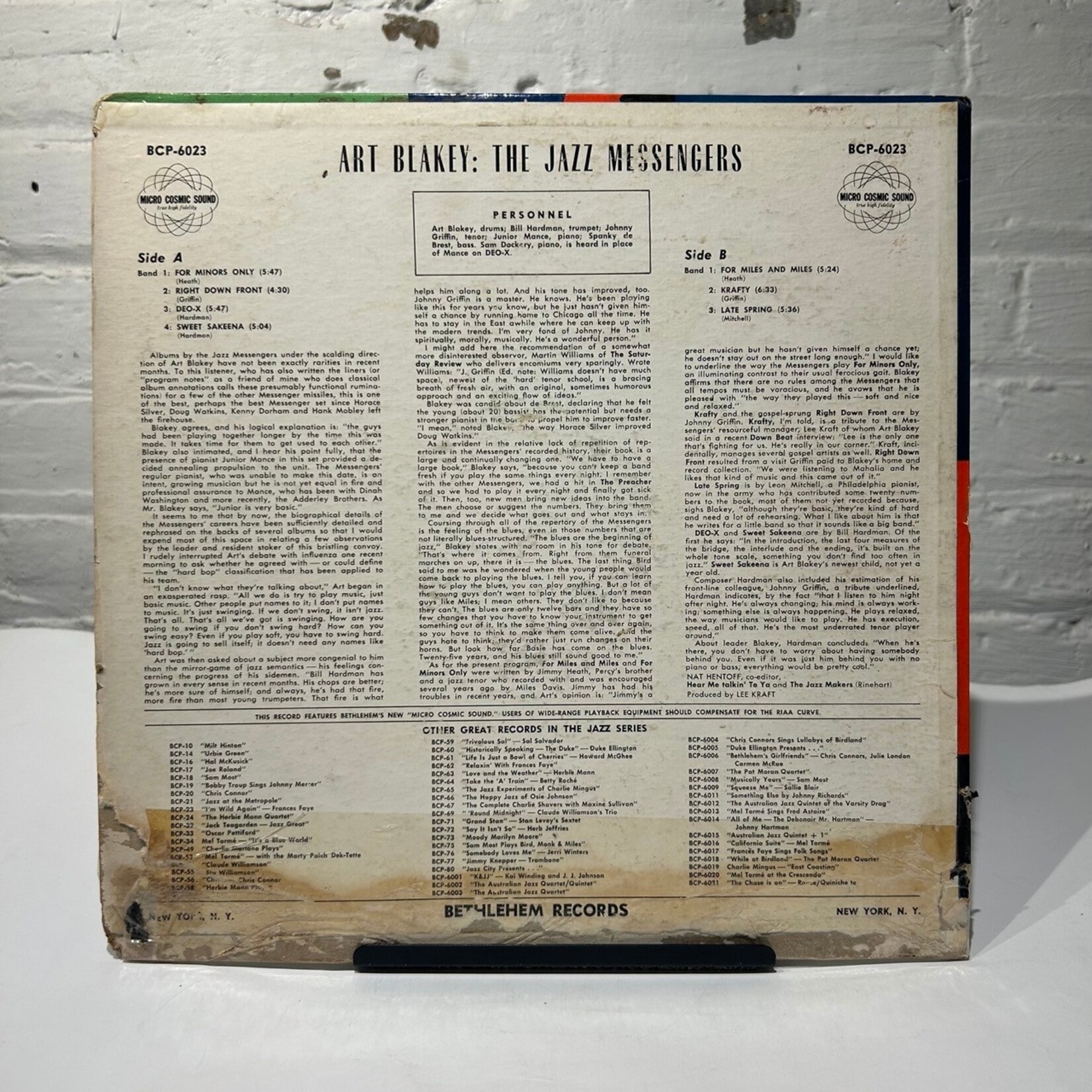 Blakey, Art & The Jazz Messengers: Hard Drive (1958, USA, Disc VG) [BETHLEHEM]