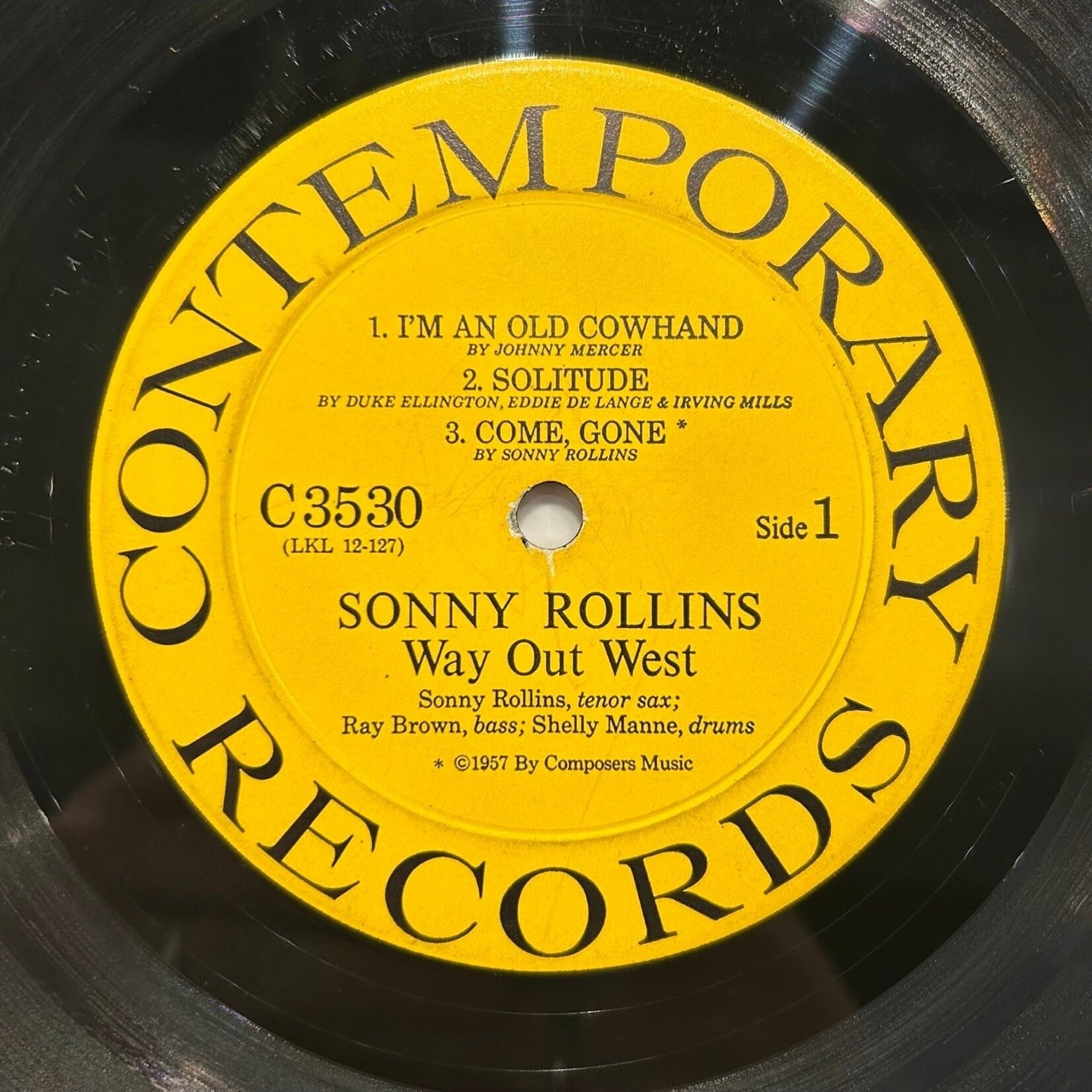 Rollins, Sonny: Way Out West (1957, USA, Disc VG+) [CONTEMPORARY]