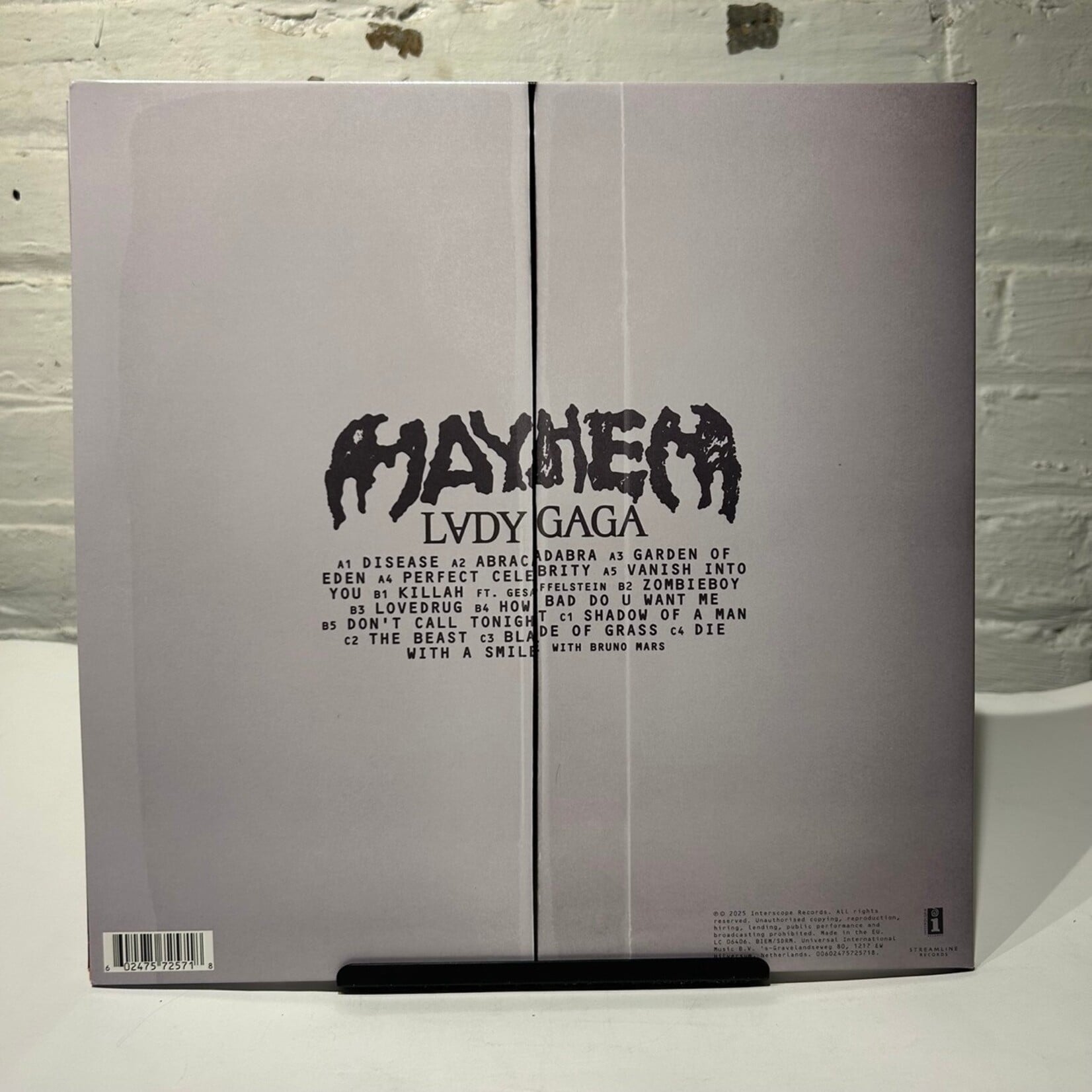 Lady Gaga: Mayhem (Limited Edition Alt Cover, White Vinyl!, 2025, USA, Ex) [STREAMLINE]