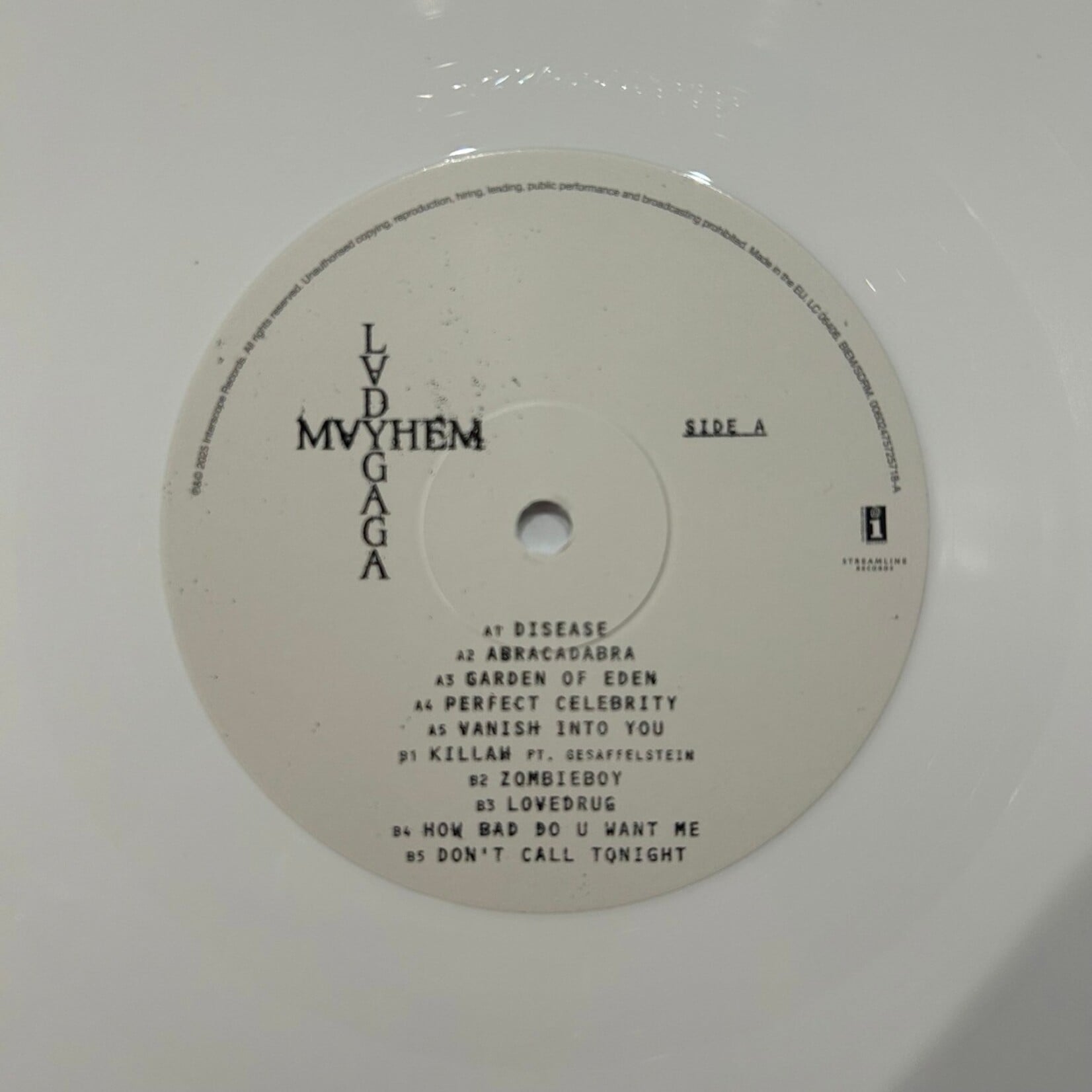 Lady Gaga: Mayhem (Limited Edition Alt Cover, White Vinyl!, 2025, USA, Ex) [STREAMLINE]