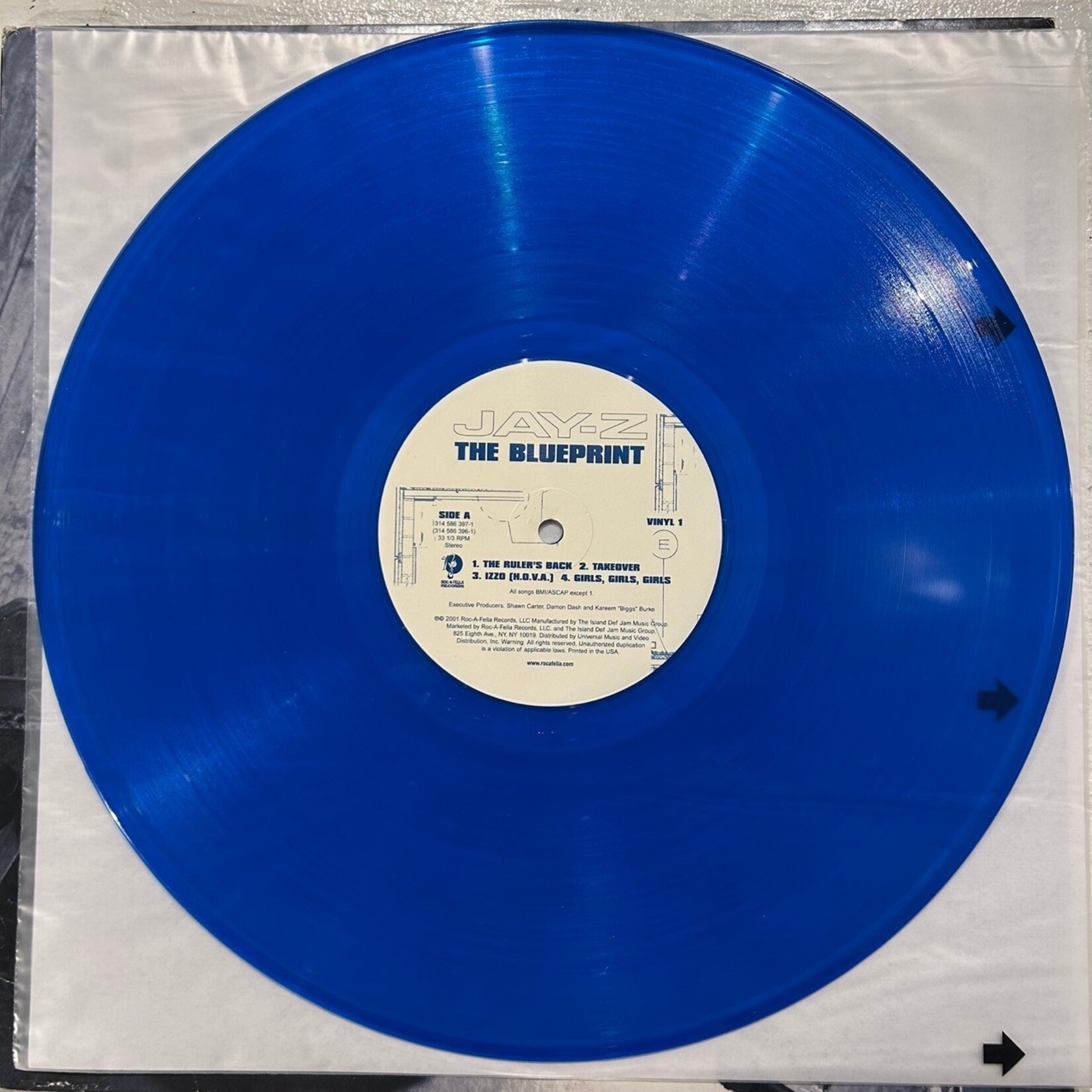 Jay-Z: The Blueprint (Ltd. Edt. Blue Vinyl, 2001, USA, VG) [ROC-A-FELLA]