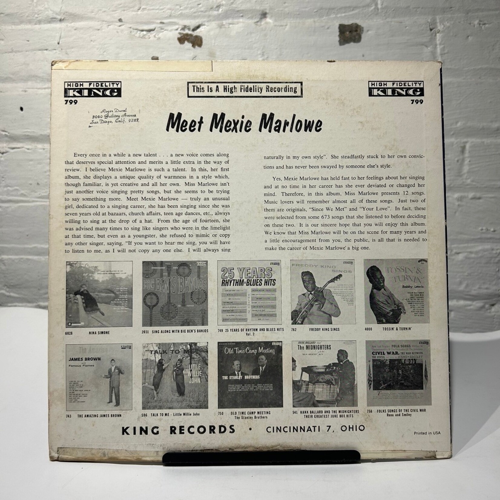 Marlowe, Mexie: Meet Mexie Marlowe (1962, USA, VG) [KING]