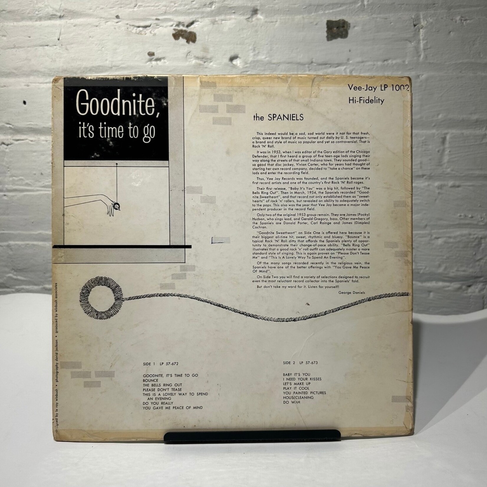 Spaniels: Goodnight It's Time To Go (Doo-Wop Classic, 1957, USA, G+) [VEE-JAY]