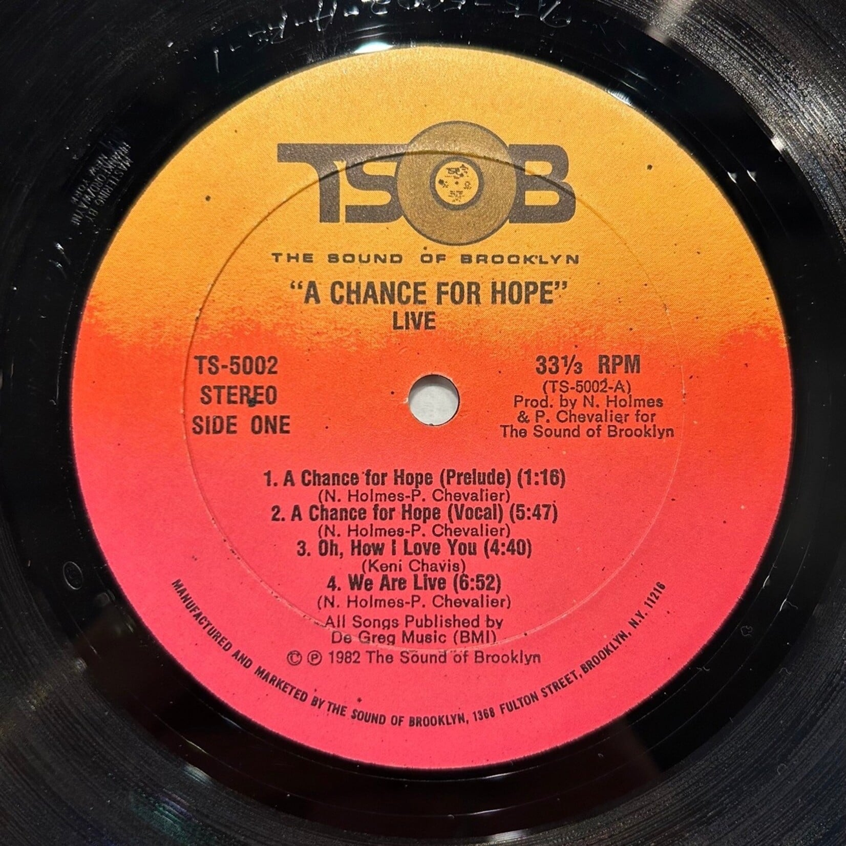 Live Band: A Chance For Hope (Boogie, 1982, USA, VG+) [TSOB]