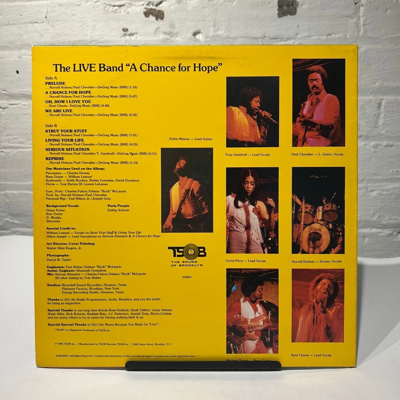 Live Band: A Chance For Hope (Boogie, 1982, USA, VG+) [TSOB]