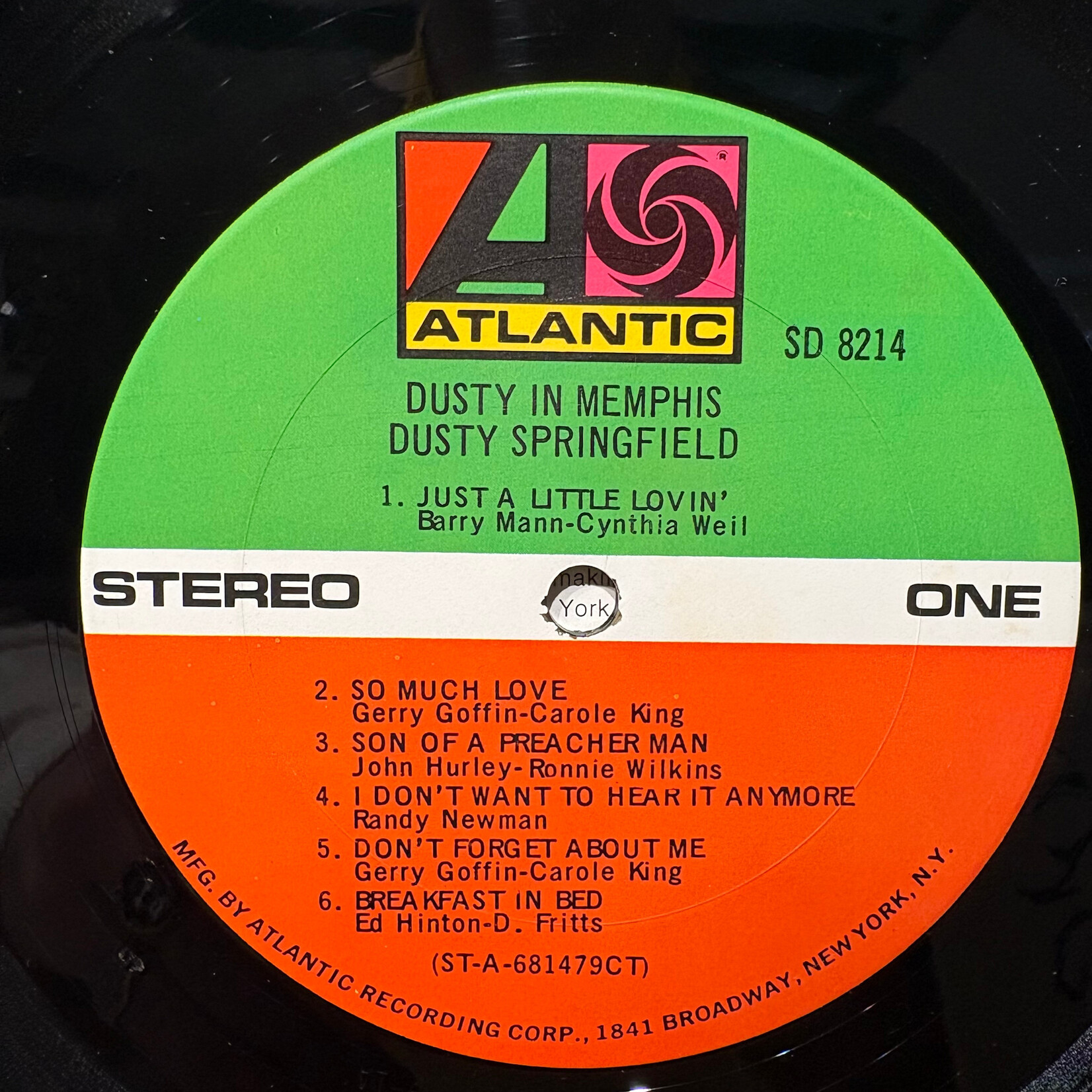 Springfield, Dusty: Dusty In Memphis (1969, USA, Soul, VG+) [ATLANTIC]