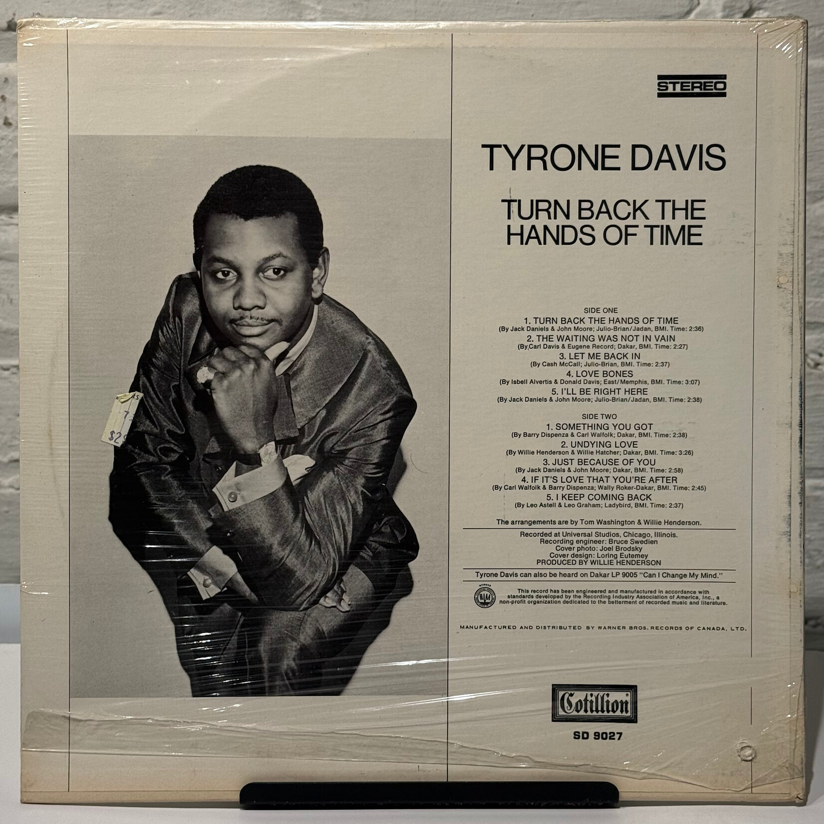 Tyrone Davis - Turn Back The Hands of Time (1970, CANADA, Sealed Vintage)