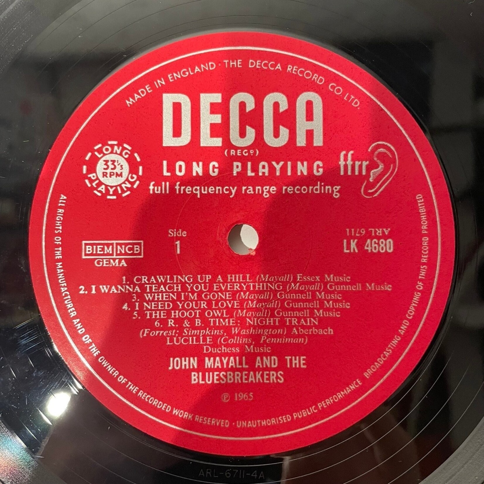 Mayall, John: John Mayall Plays John Mayall (2nd Issue Deep Groove, 1967, UK, VG+) [DECCA]