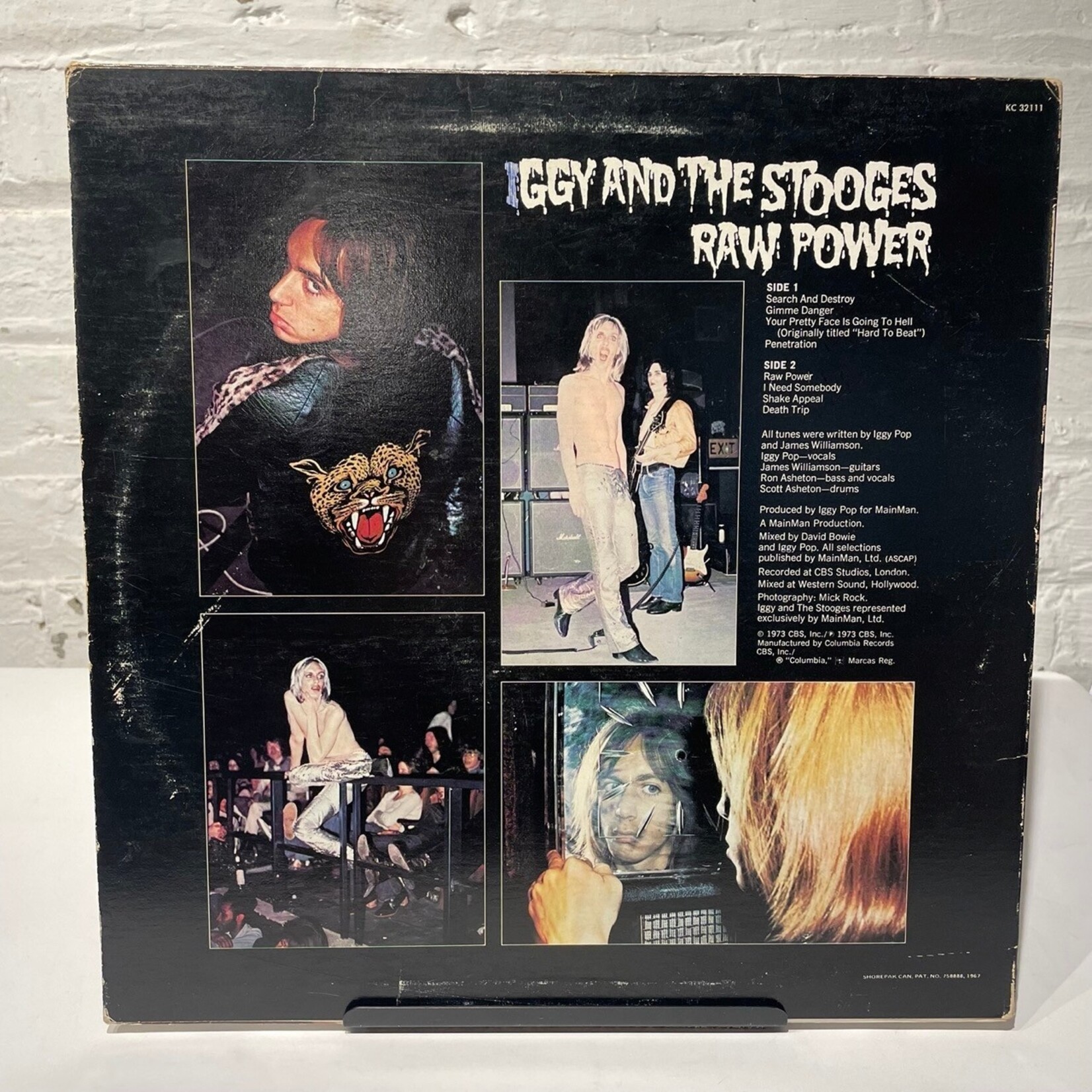Pop, Iggy & The Stooges: Raw Power (1973 Canada, VG) [COLUMBIA]