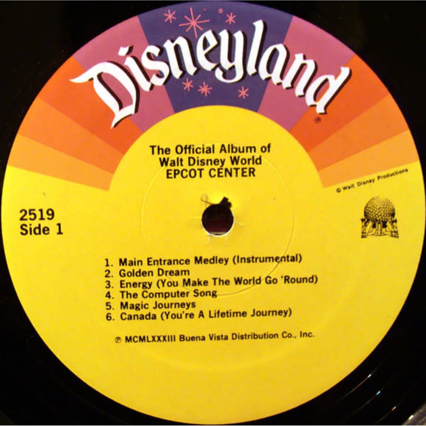 V/A: The Official Album Of Walt Disney World Epcot Center (1983, USA, In Shrink, EX) [DISNEYLAND]