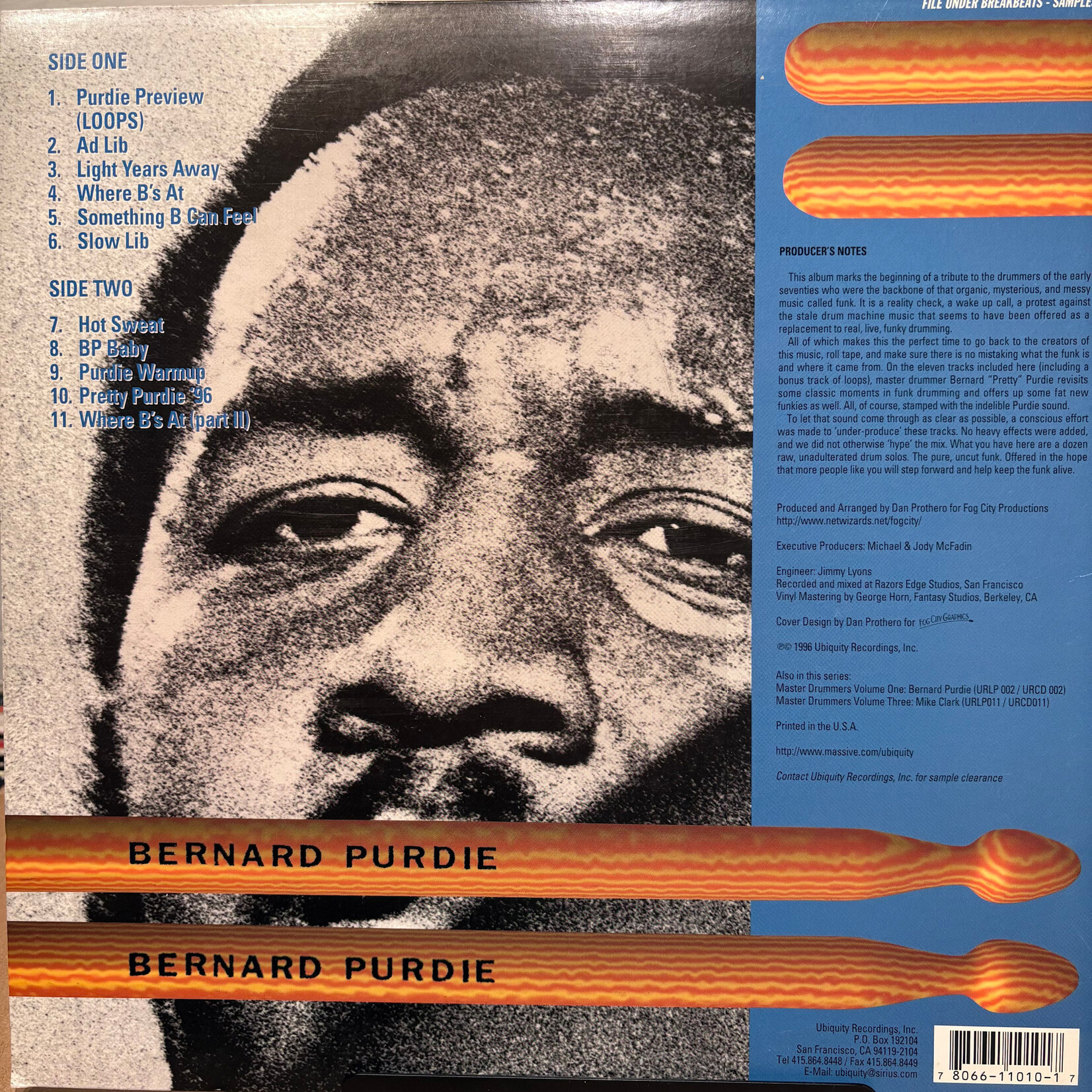 Purdie, Bernard: Master Drummers Volume Two (1996, USA, VG+) [UBIQUITY]