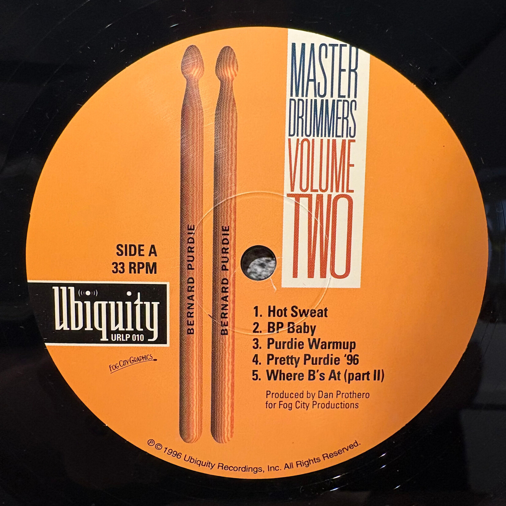 Purdie, Bernard: Master Drummers Volume Two (1996, USA, VG+) [UBIQUITY]