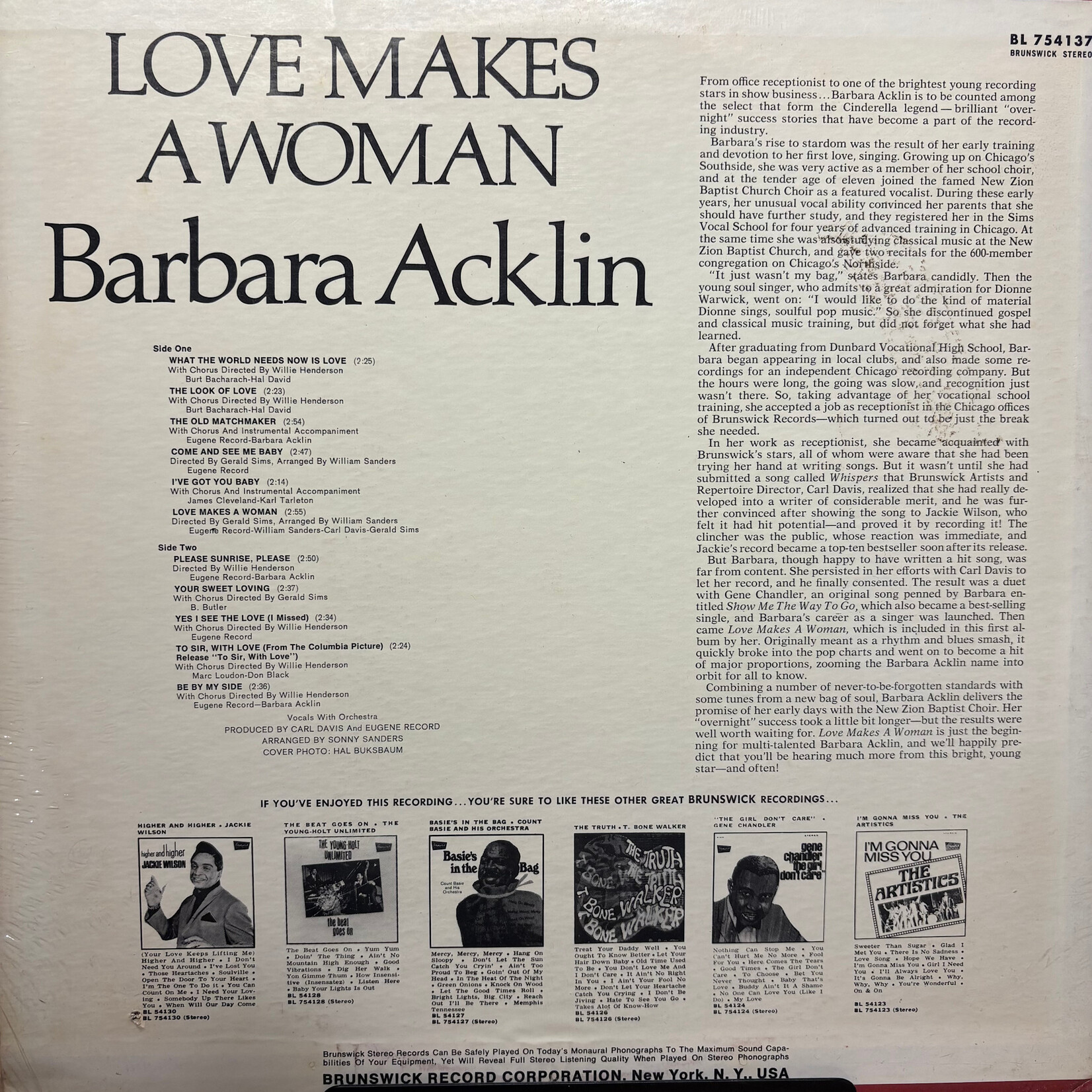 Acklin, Barbara: Love Makes A Woman (1968, USA, Sealed Vintage) [BRUNSWICK]