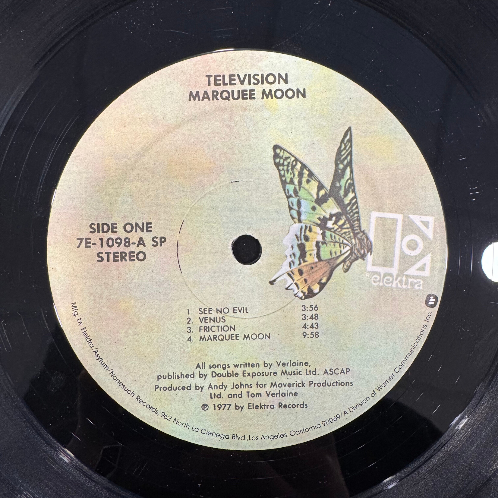 Television: Marquee Moon (1977, USA, w/Inner, Disc VG+) [ELEKTRA]