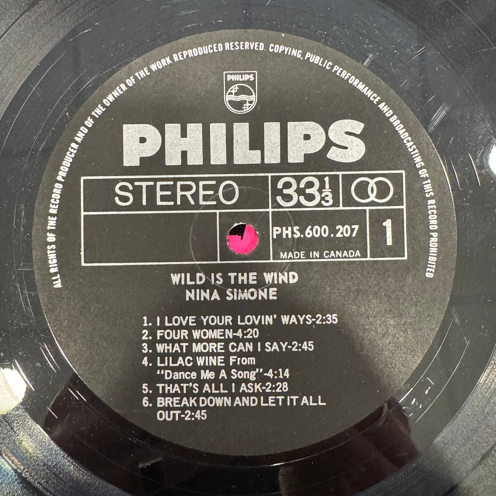 Nina Simone - Wild is the Wind (1966, Canada, Stereo, Disc VG)