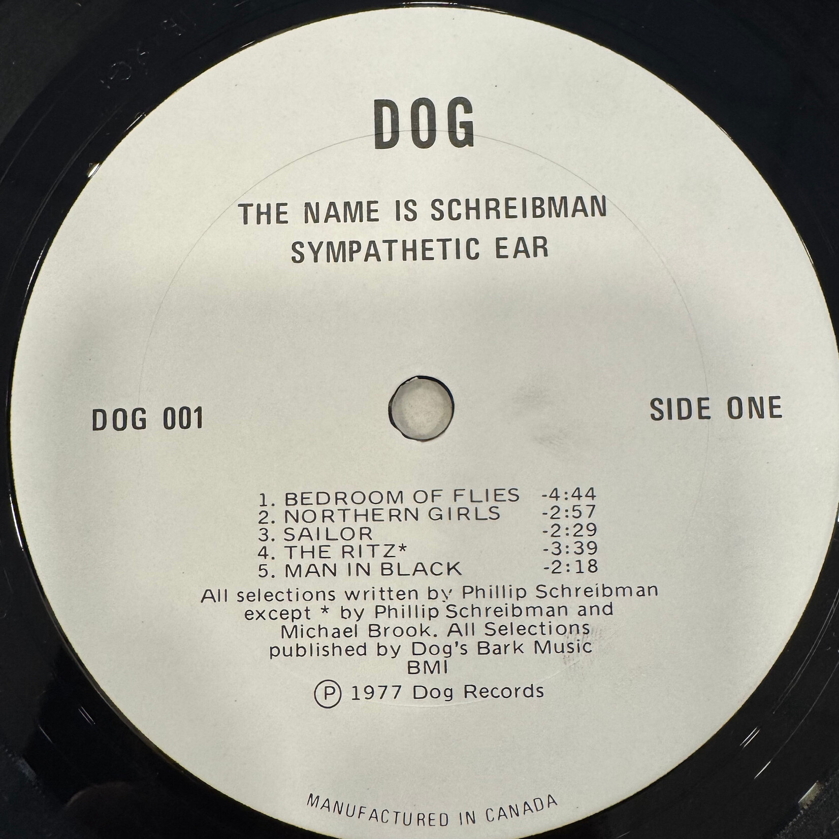 Flivva: The Name Is Schreibman - Sympathetic Ear (1977, Canada, EX) [DOG]