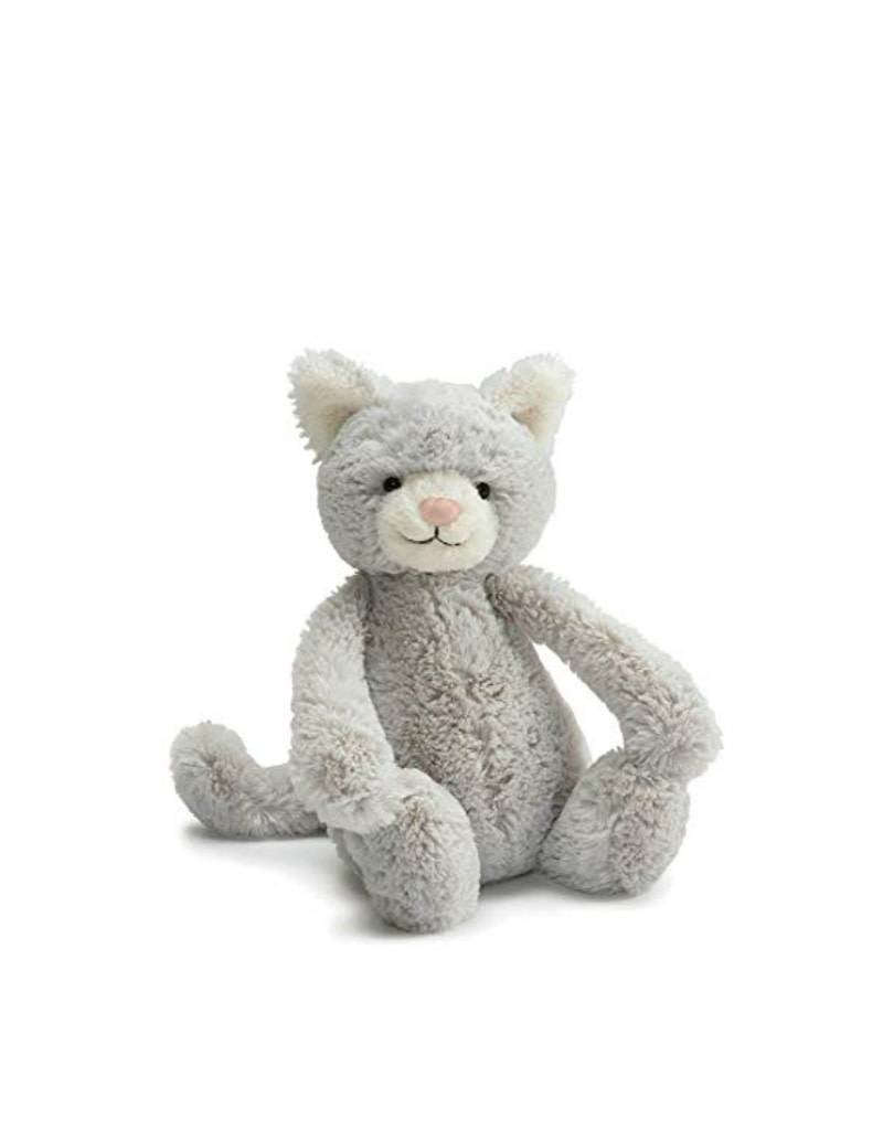 Peluche Chat Gris Moyen Veille Sur Toi