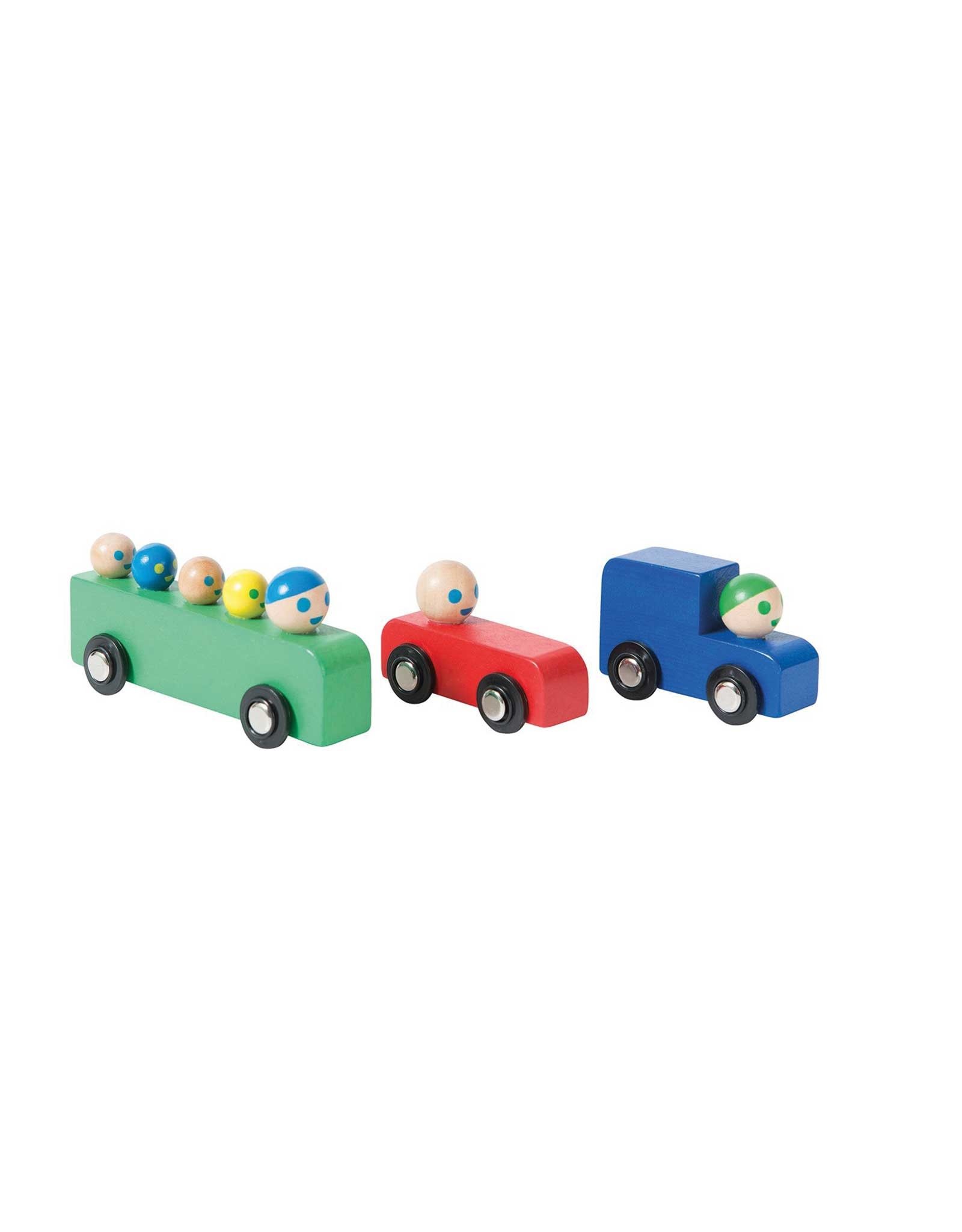 wooden car set