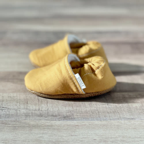 mocassin jaune moutarde