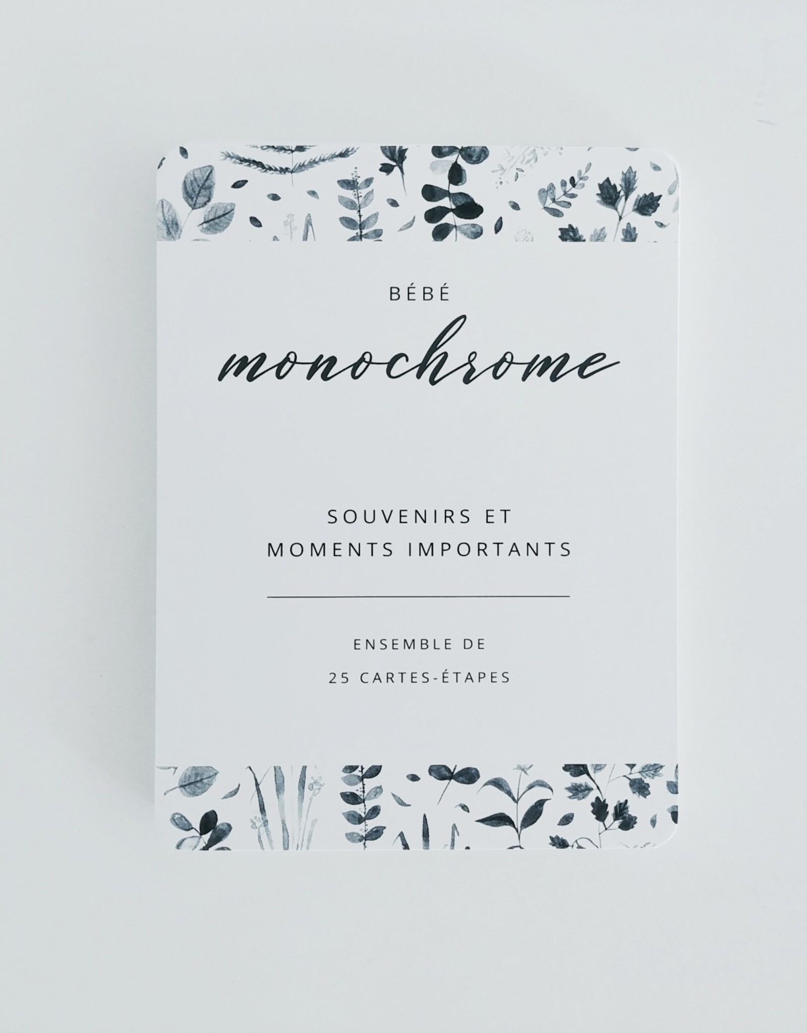 Cartes Etapes Bebe Monochrome Veille Sur Toi