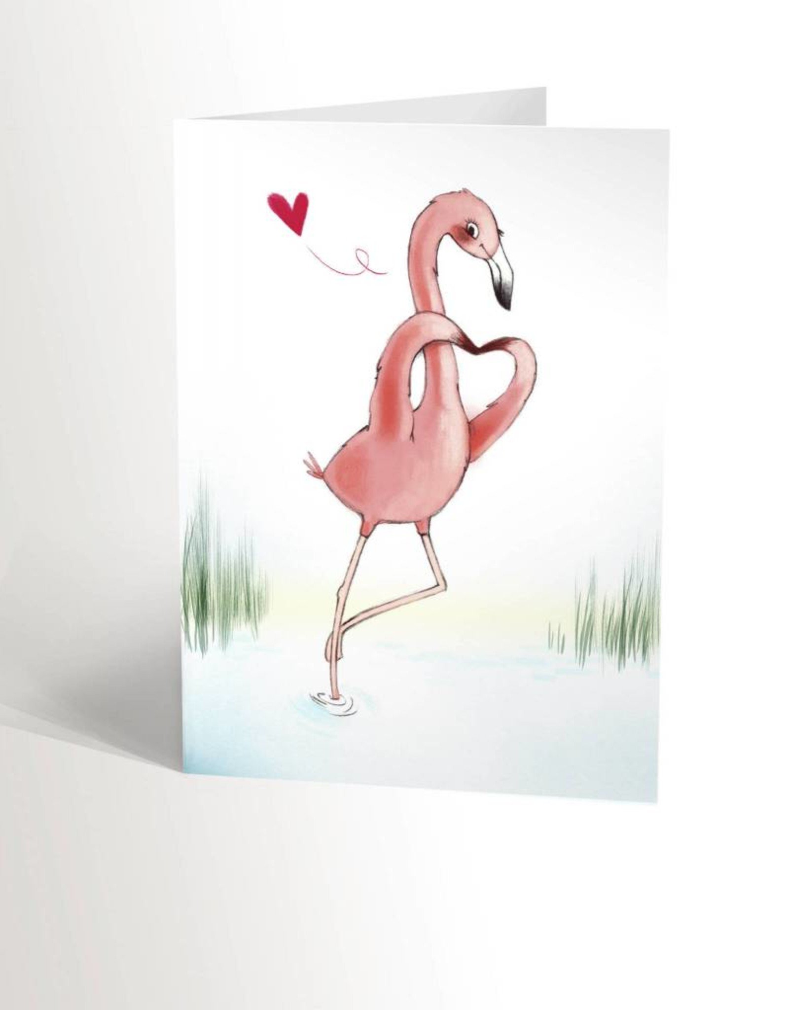 Carte De Souhaits Flamant Rose Veille Sur Toi